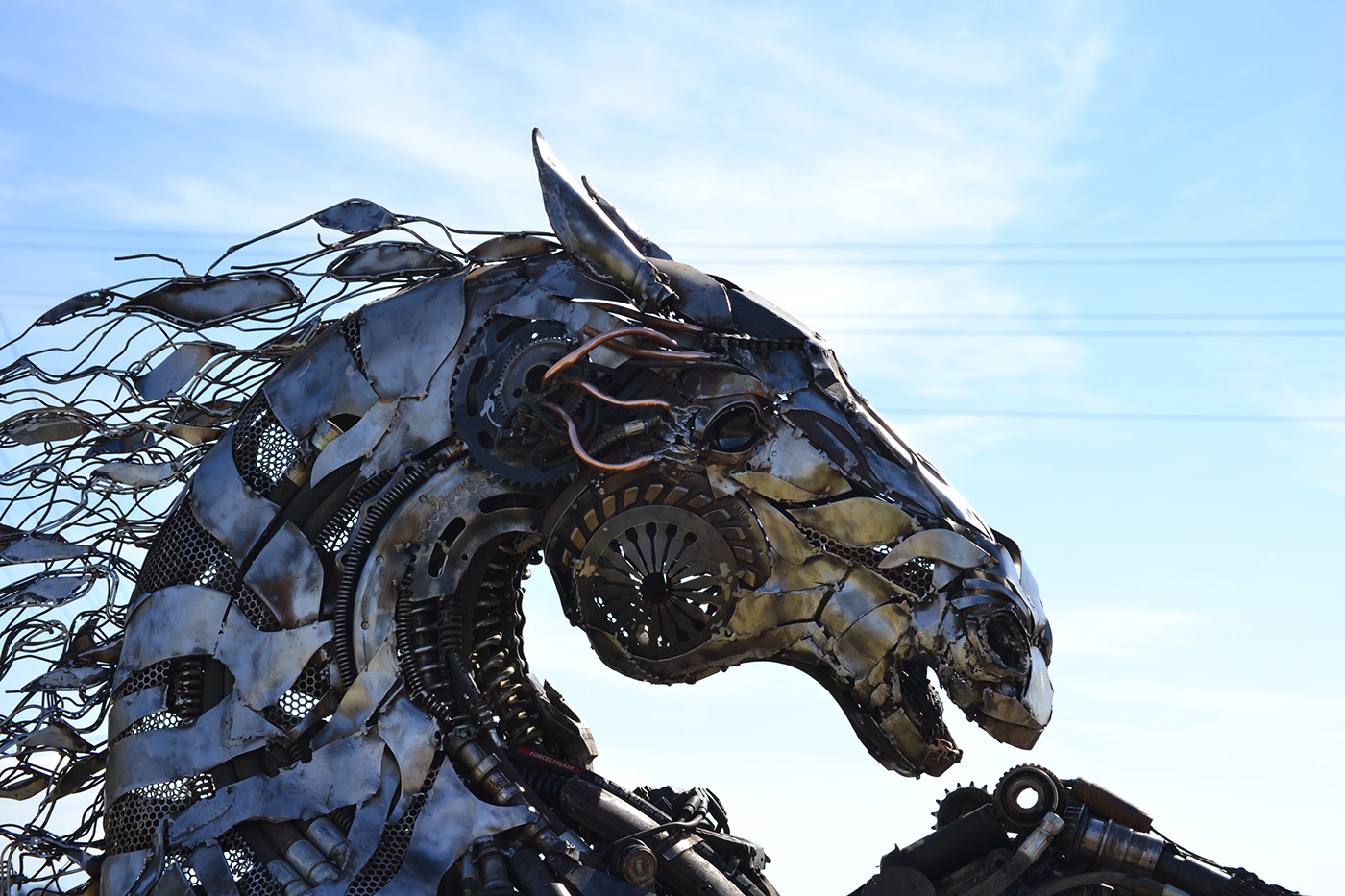 Sculpture，Metal，horse，Punk，