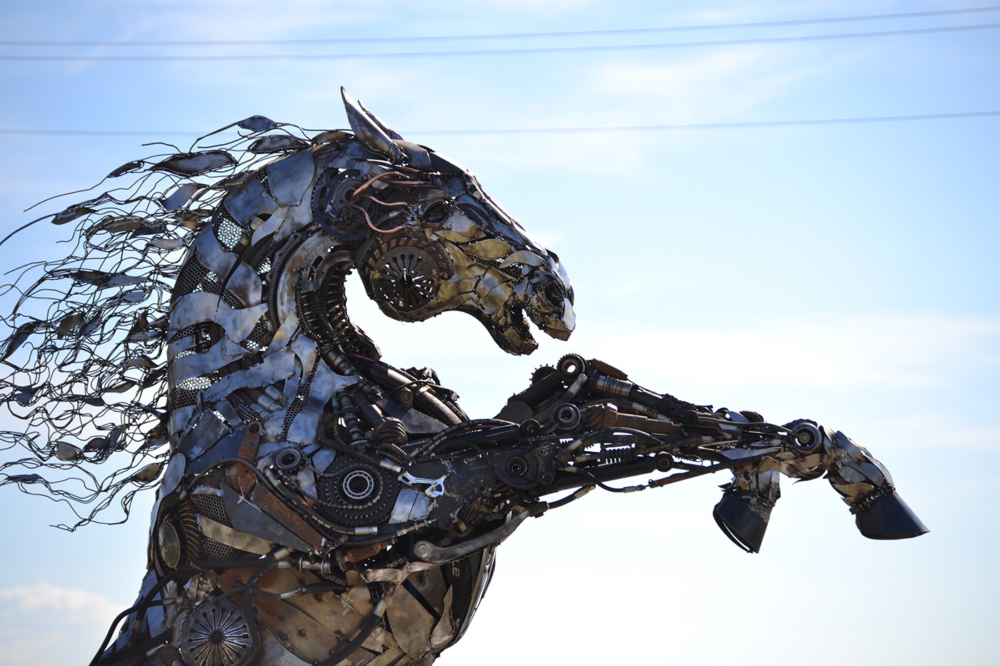 Sculpture，Metal，horse，Punk，