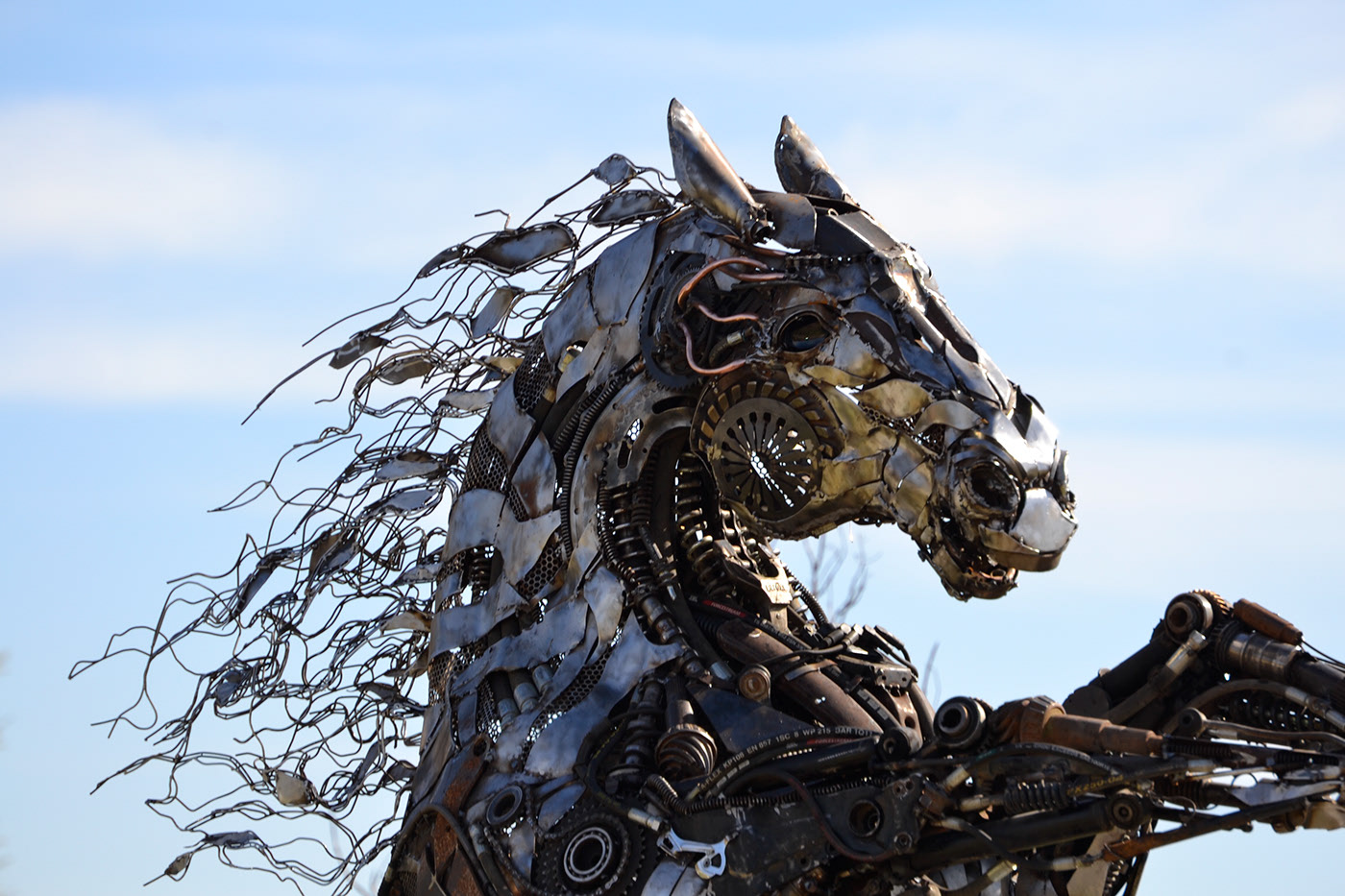 Sculpture，Metal，horse，Punk，