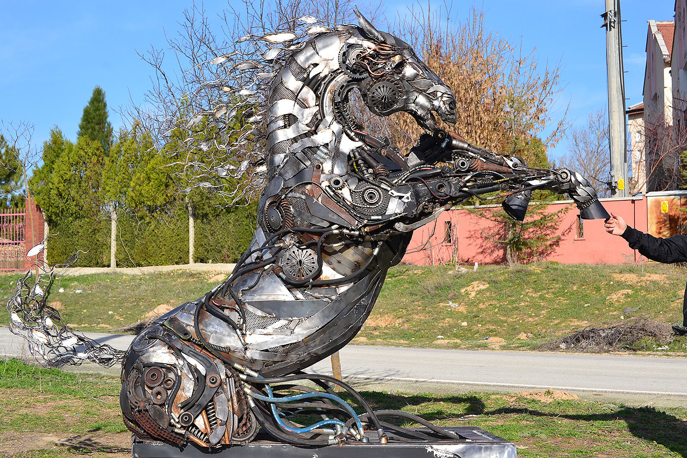 Sculpture，Metal，horse，Punk，