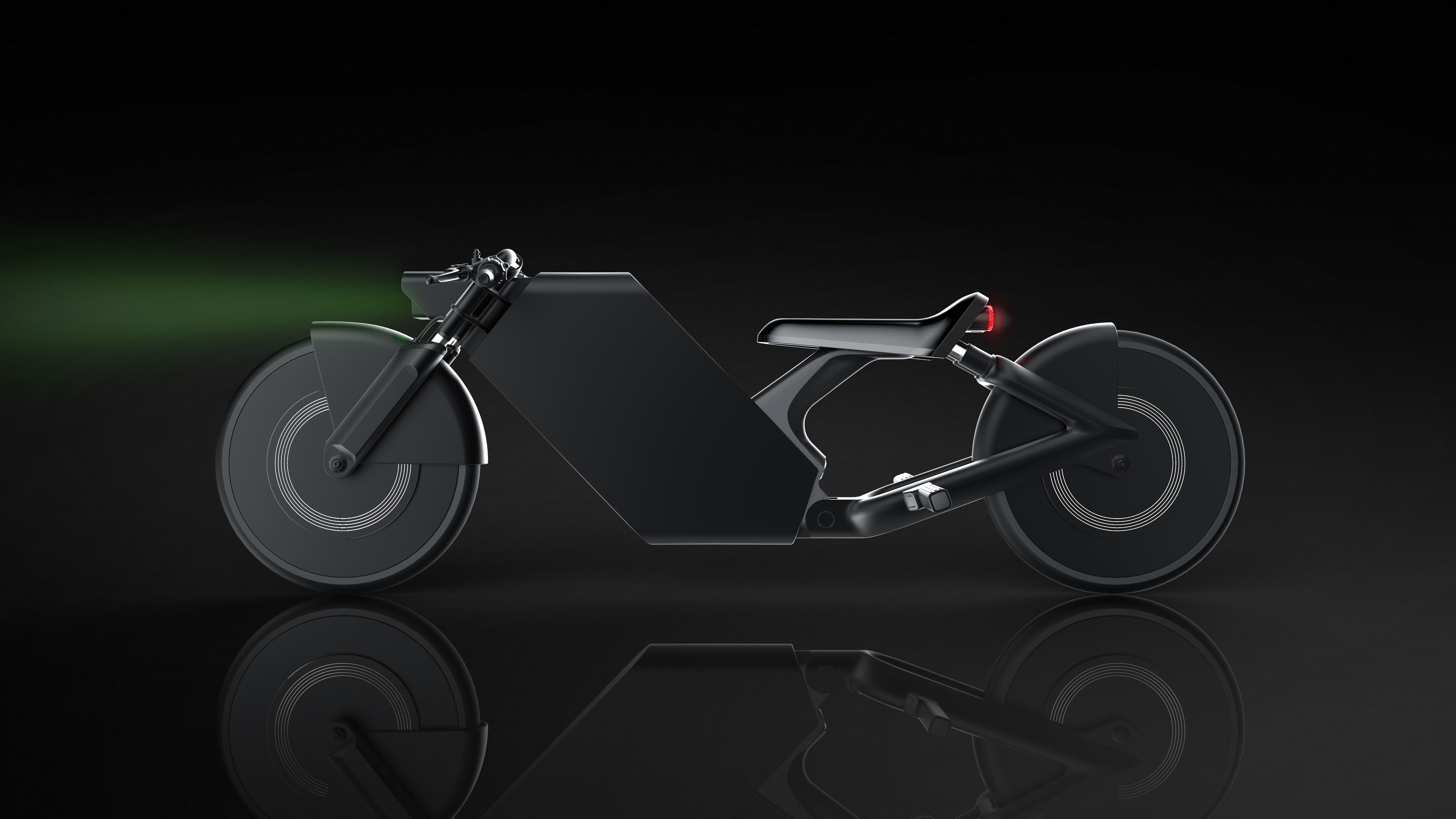 Flat, concise and black，