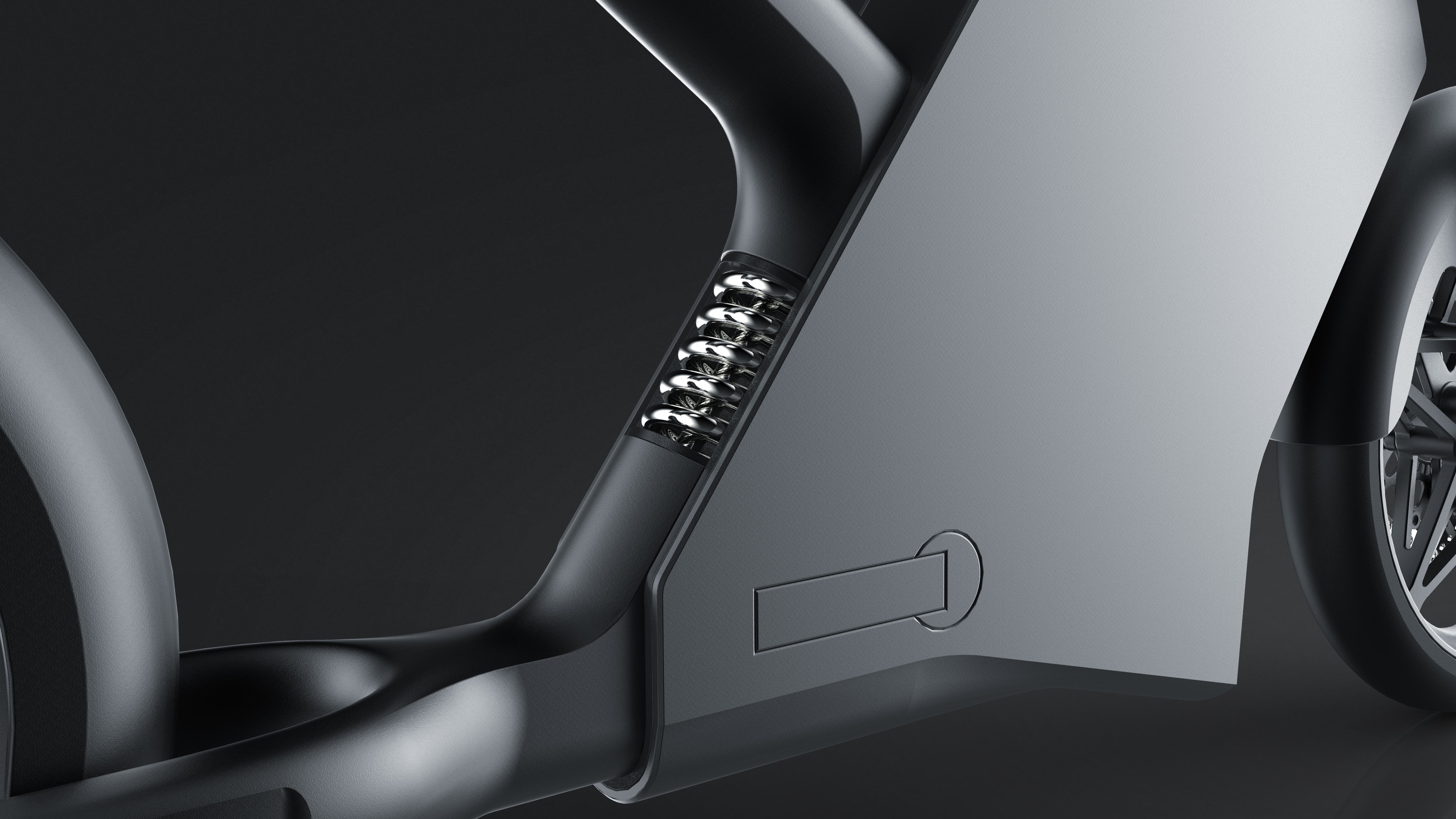 Flat, concise and black，