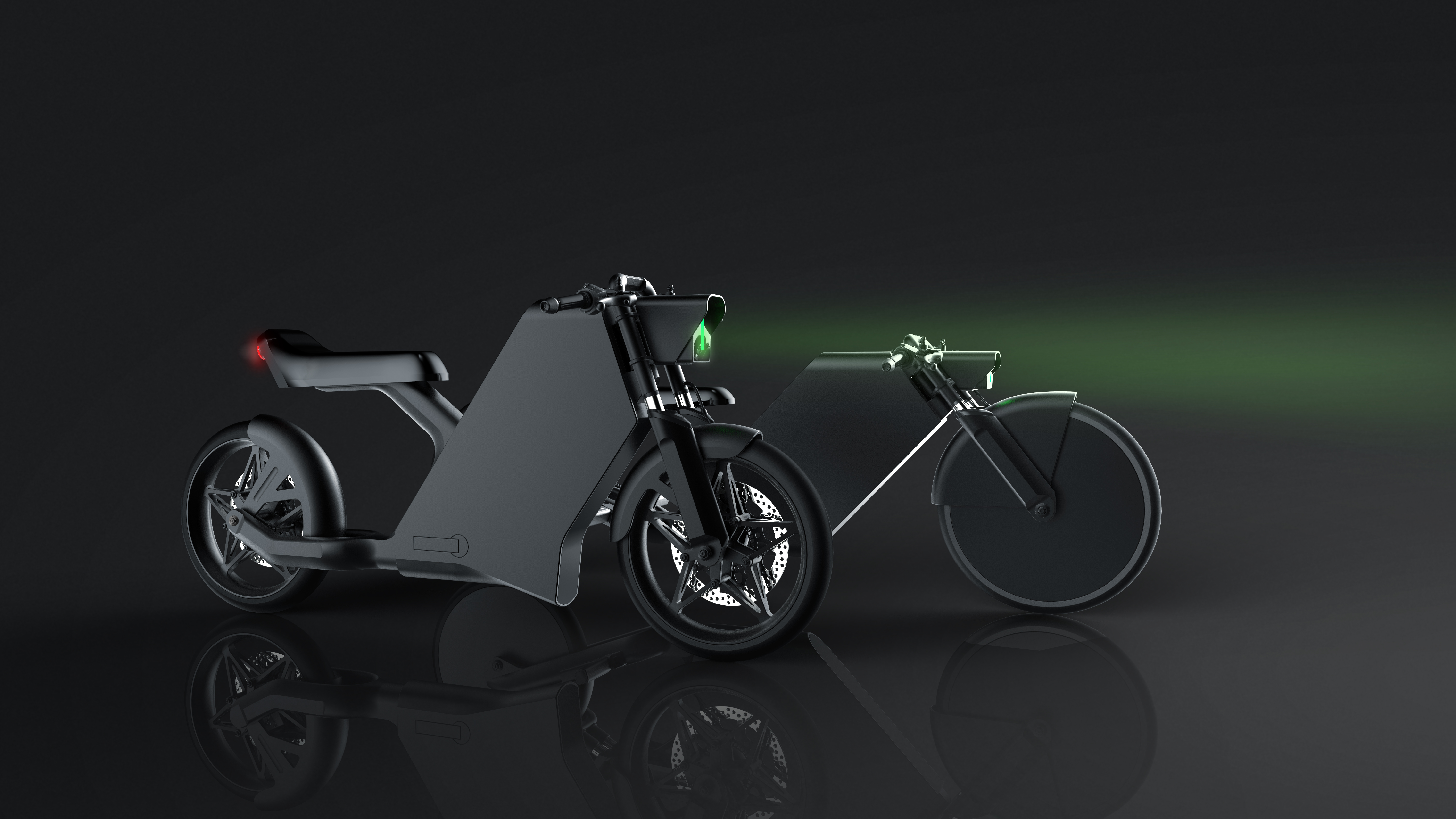 Flat, concise and black，