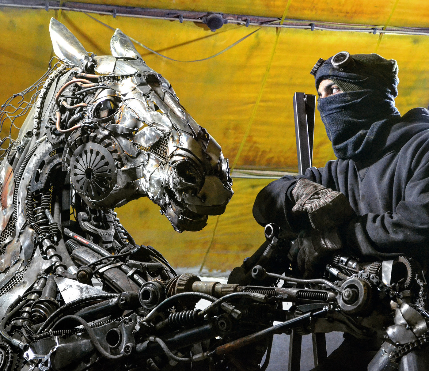 horse，Metal，Sculpture，welding，
