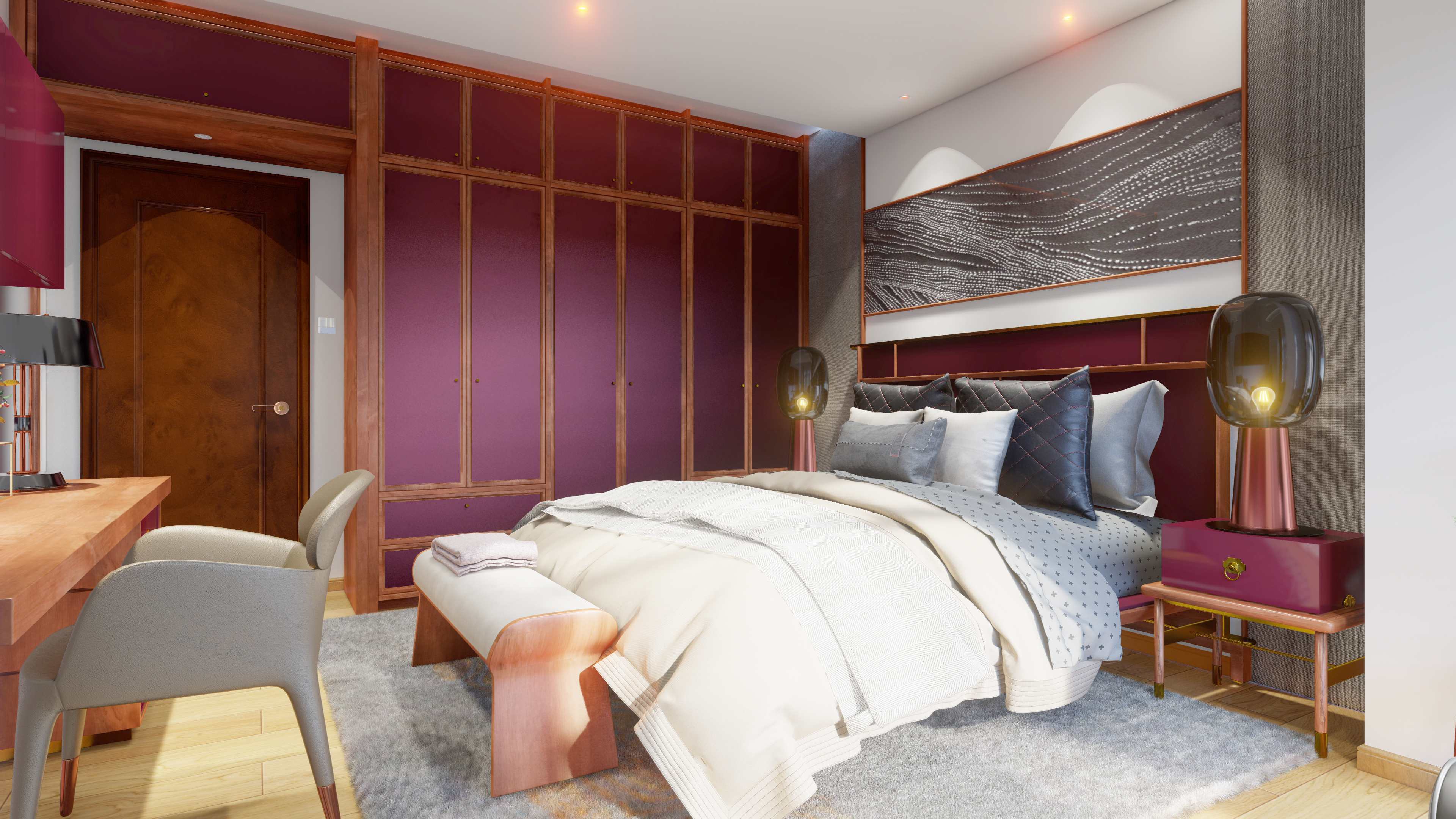 furniture design ，Interior design，New Chinese style，Lingnan style，Solid wood furniture，Soft decoration design，Space animation，