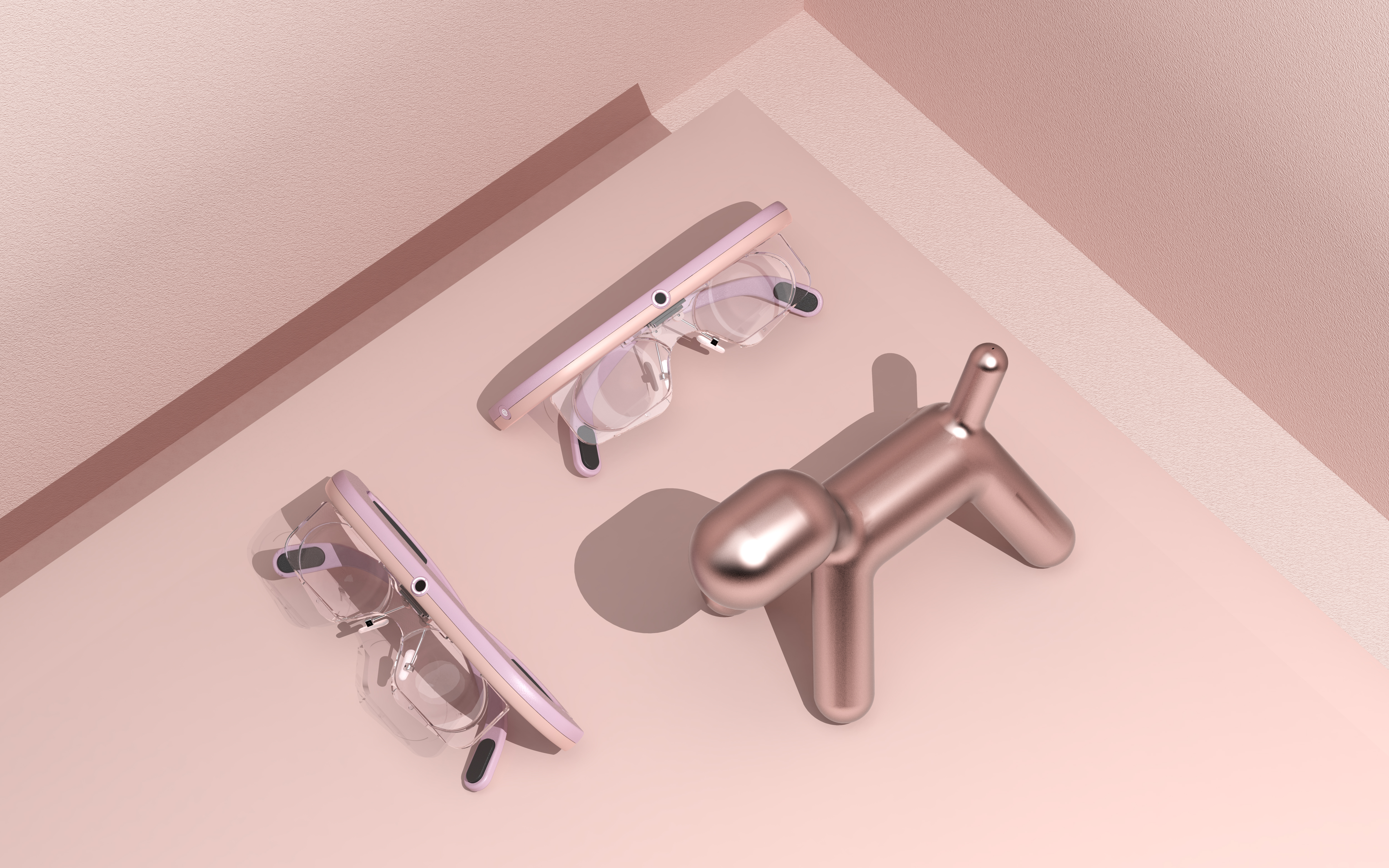 RSL-MINI，Rui vision，Smart glasses，Zoom，children，Material comparison，Metallic paint，Lens，