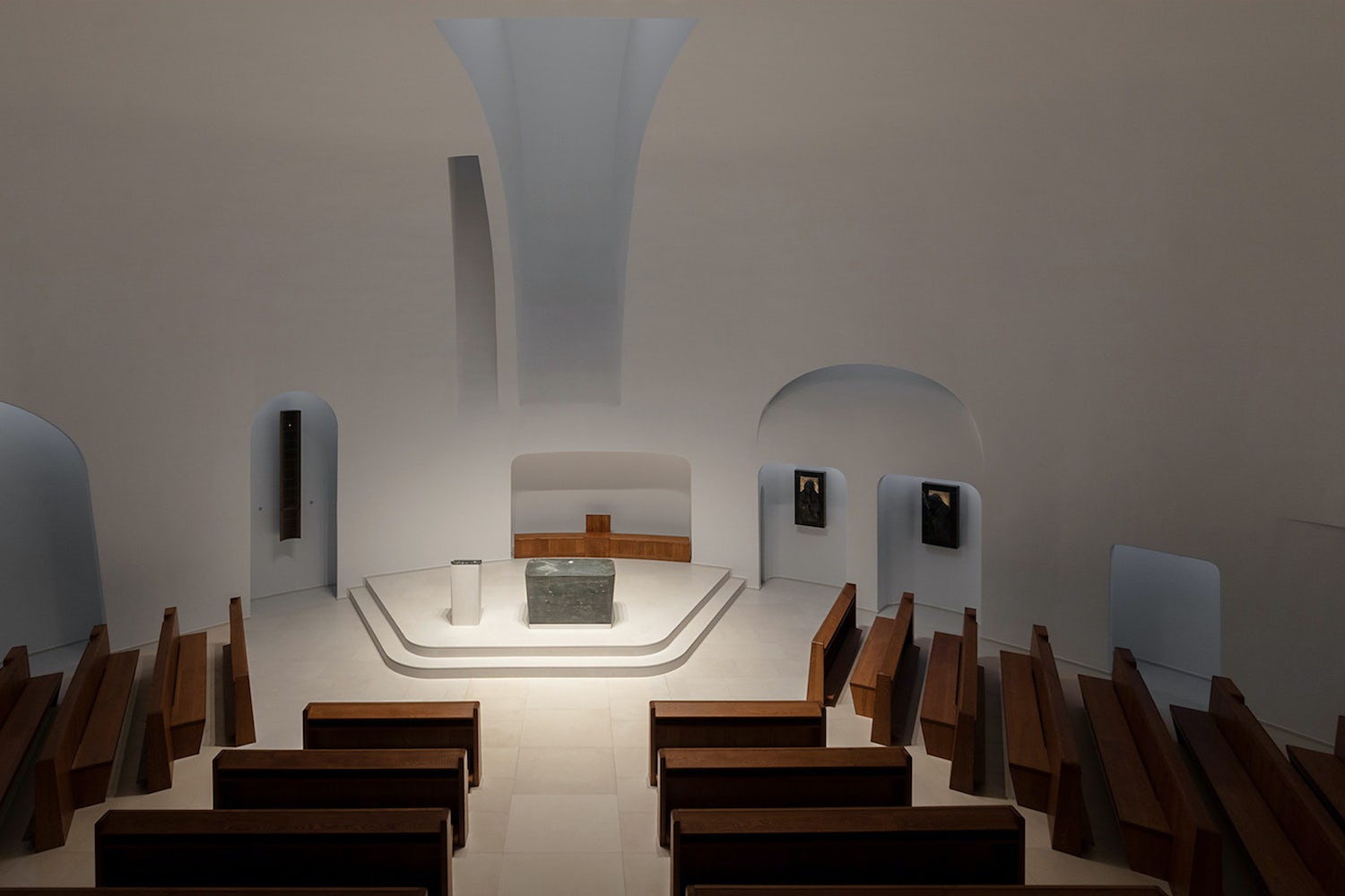 Religion，church，Architectural design，modern，Simplicity，St. John Paul II Church，