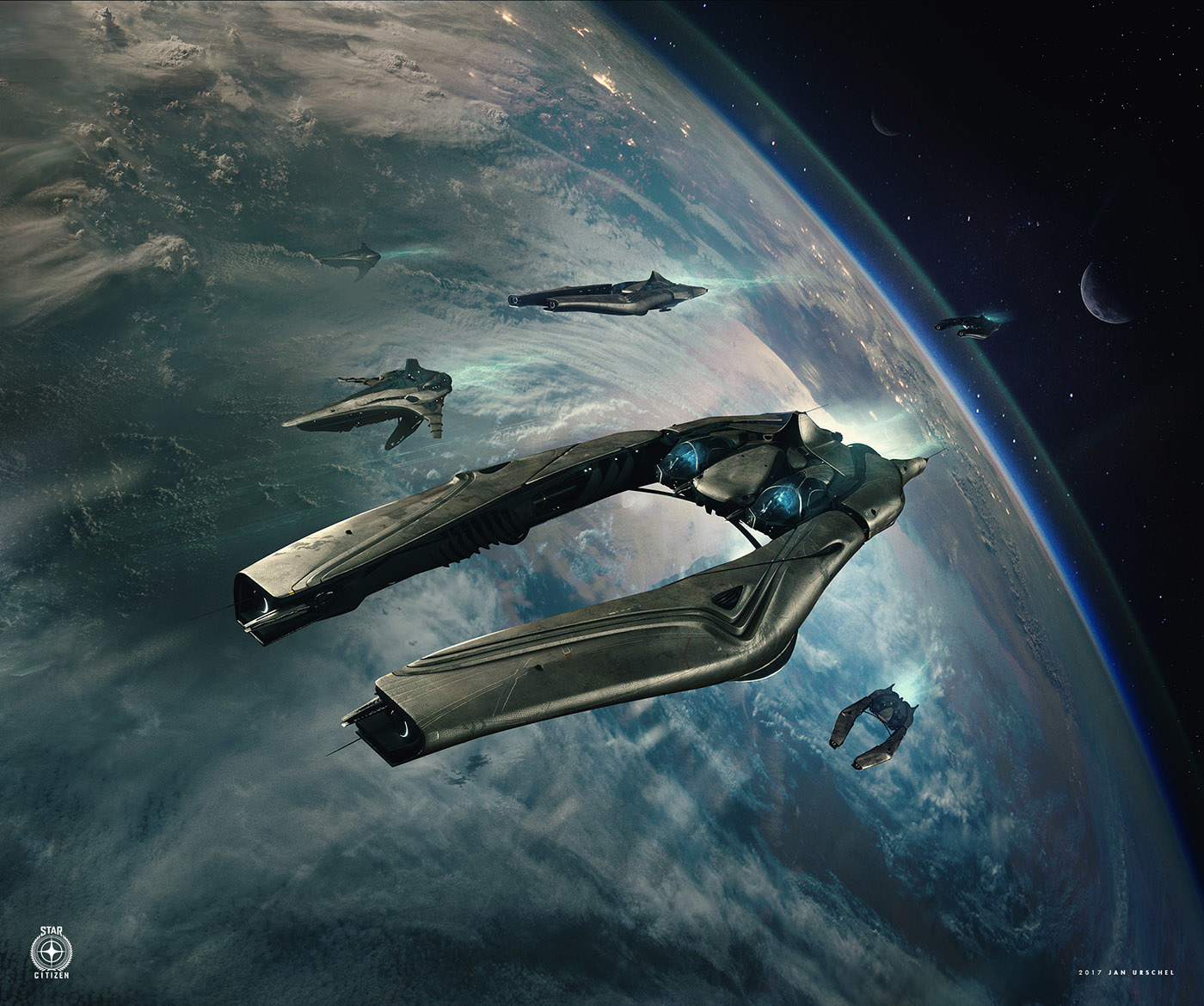 science fiction，fighter，spacecraft，space shuttle，conceptual design，