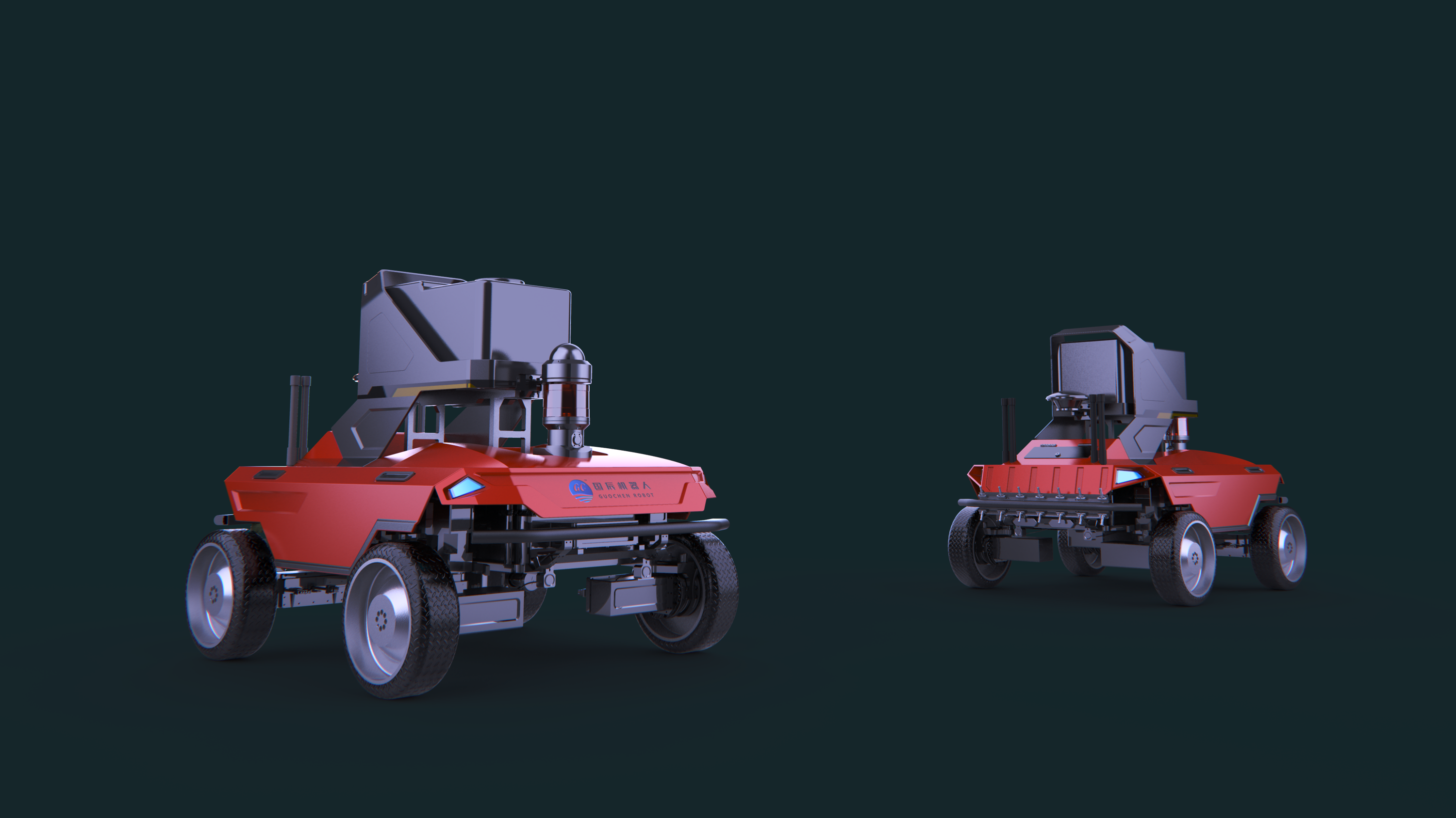 Outdoor patrol disinfection robot，