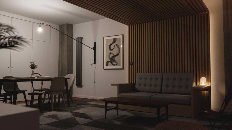 sofa，ceiling，Smaller space，