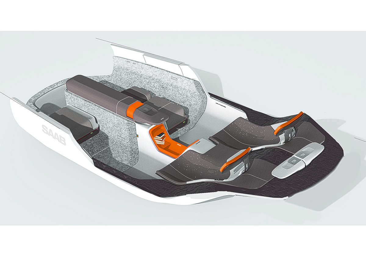 SAAB，Family car，concept，Interior design，Automotive interior，