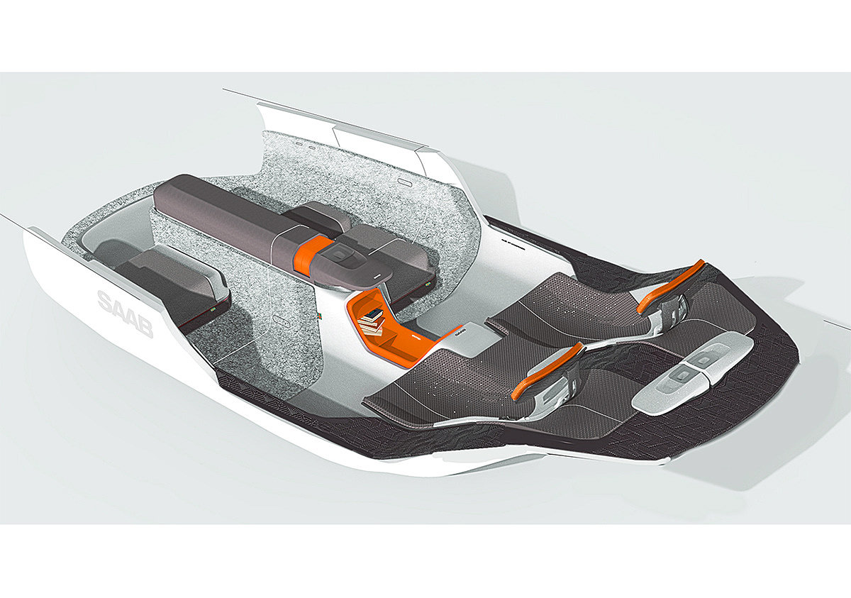SAAB，家用车，概念，内饰设计，汽车内饰，