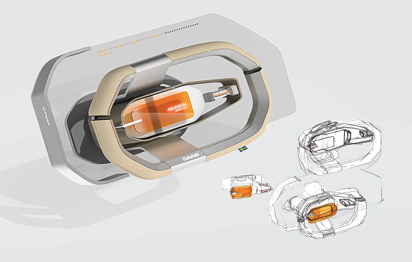 SAAB，Family car，concept，Interior design，Automotive interior，