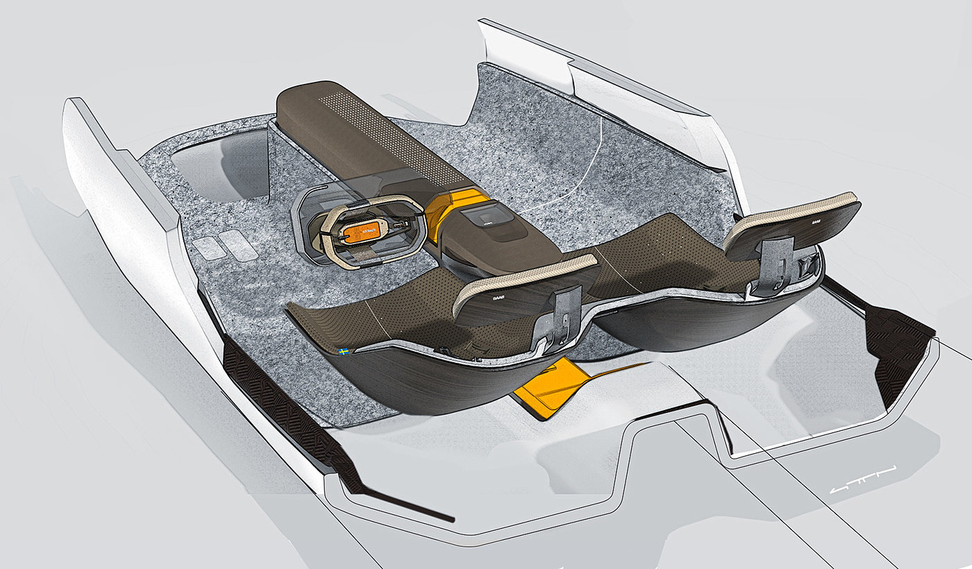 SAAB，家用车，概念，内饰设计，汽车内饰，
