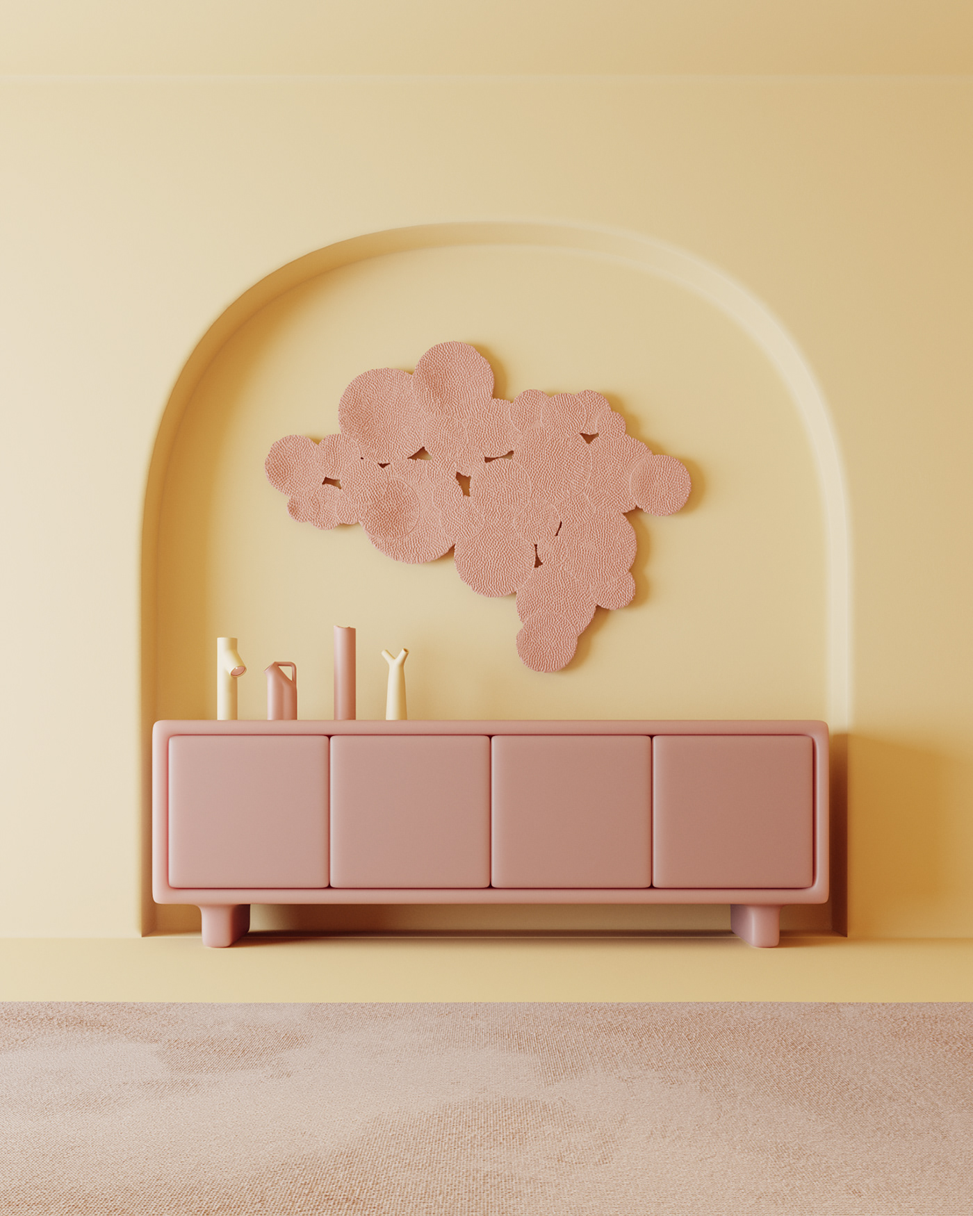 furniture design ，indoor，concept，bubble gum，