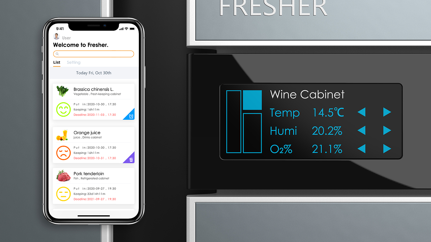 智能，食品监测，app，酒柜，真空密封，