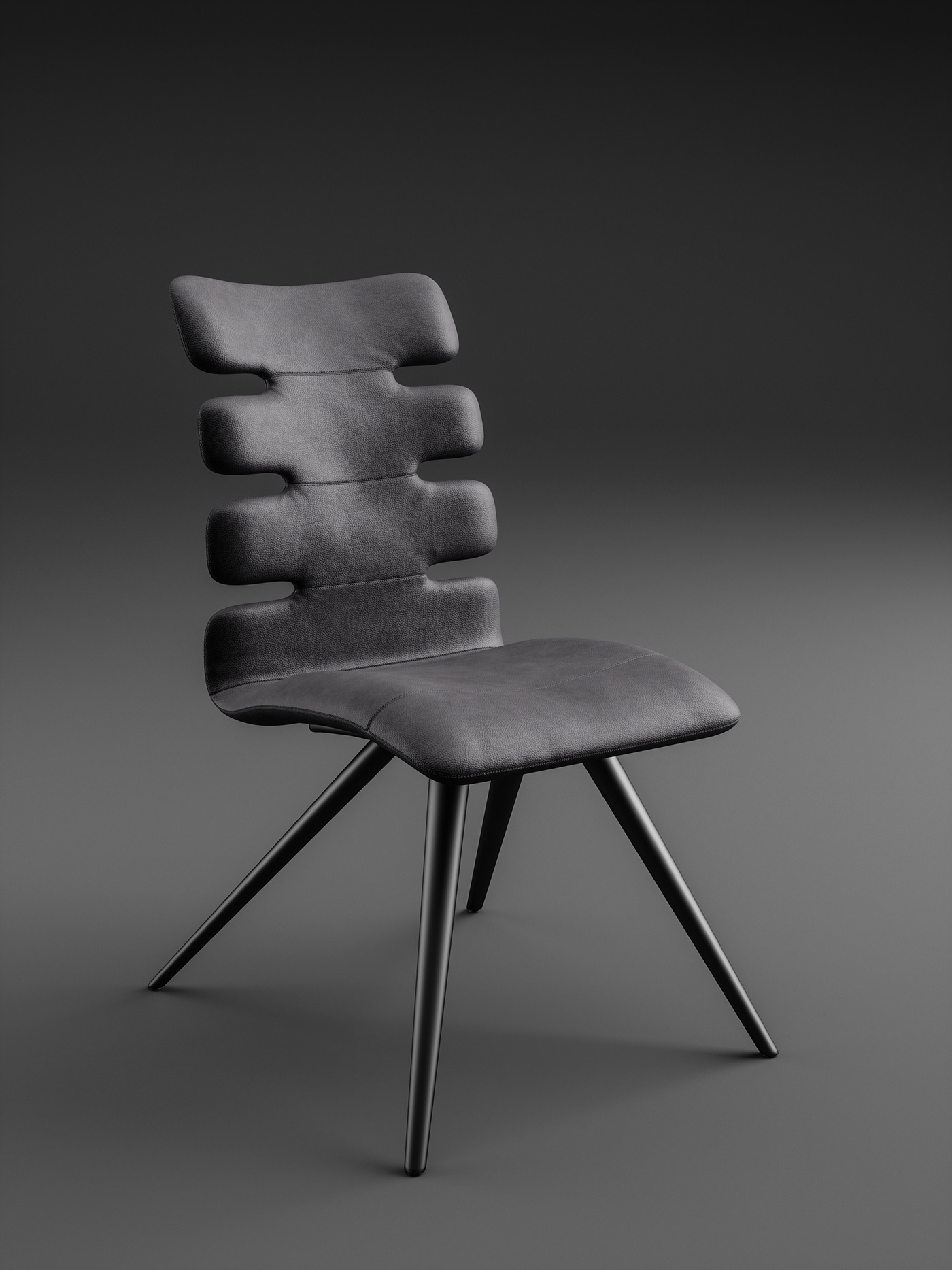 Dining leather chair，chair，black，