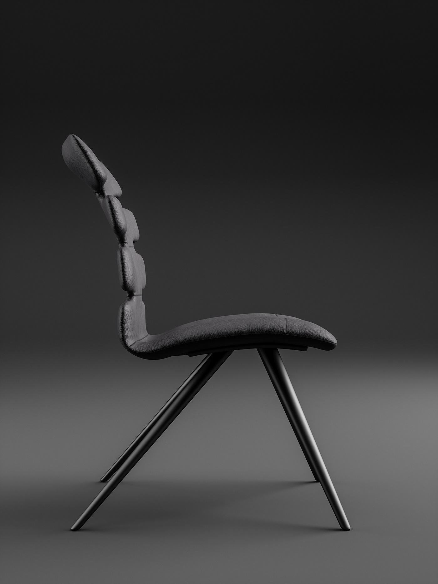 Dining leather chair，chair，black，