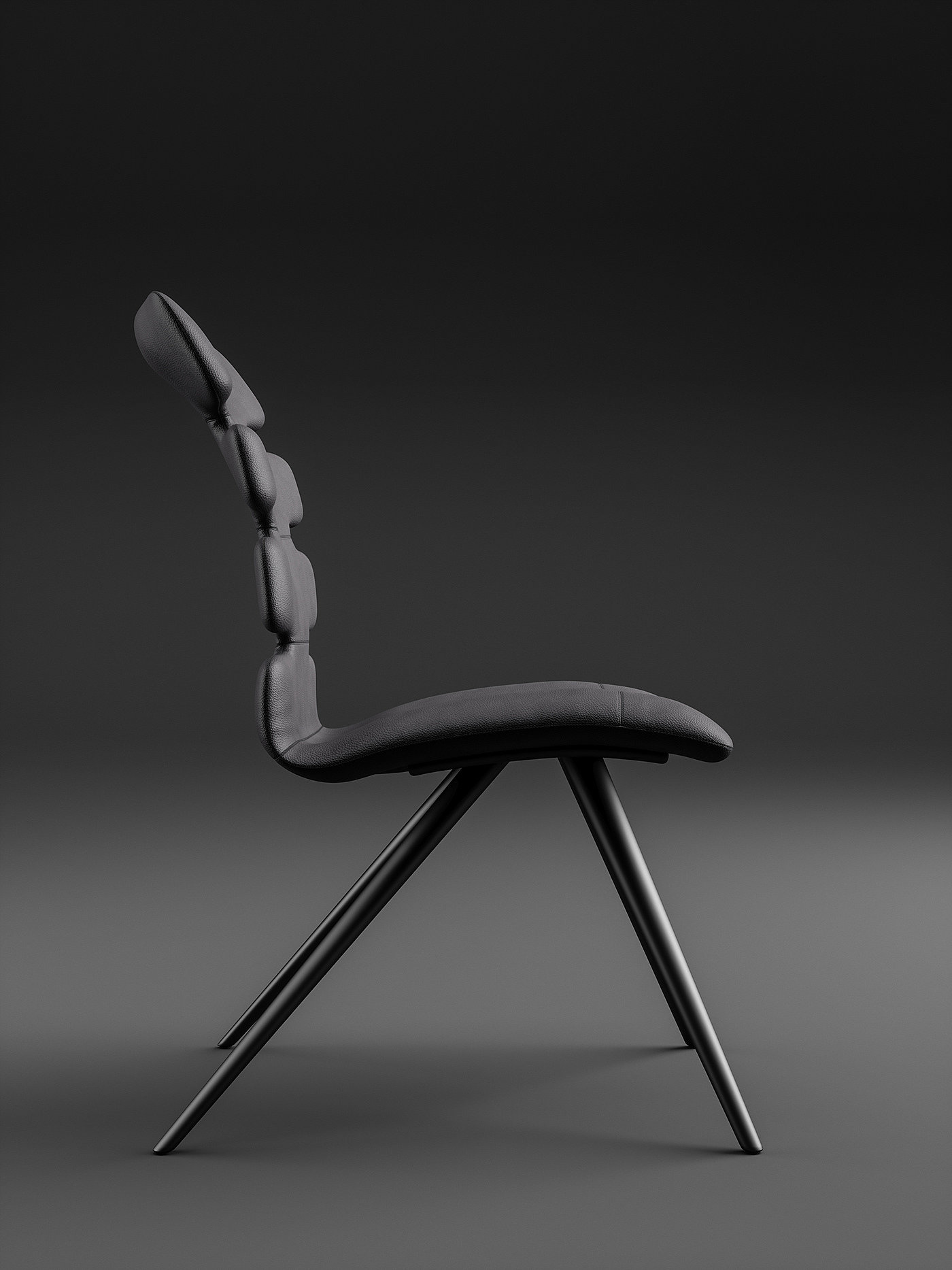 Dining leather chair，chair，black，