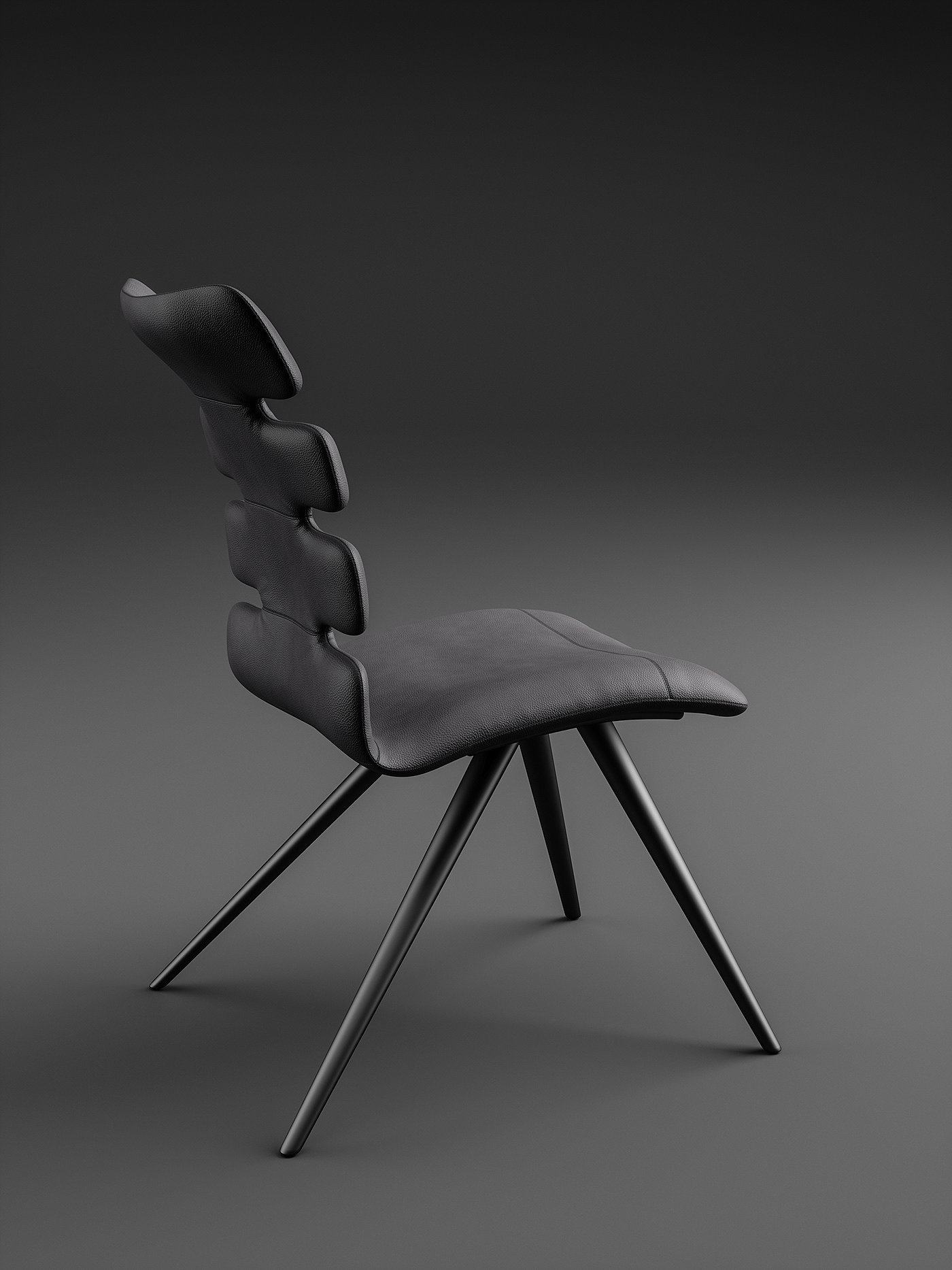 Dining leather chair，chair，black，
