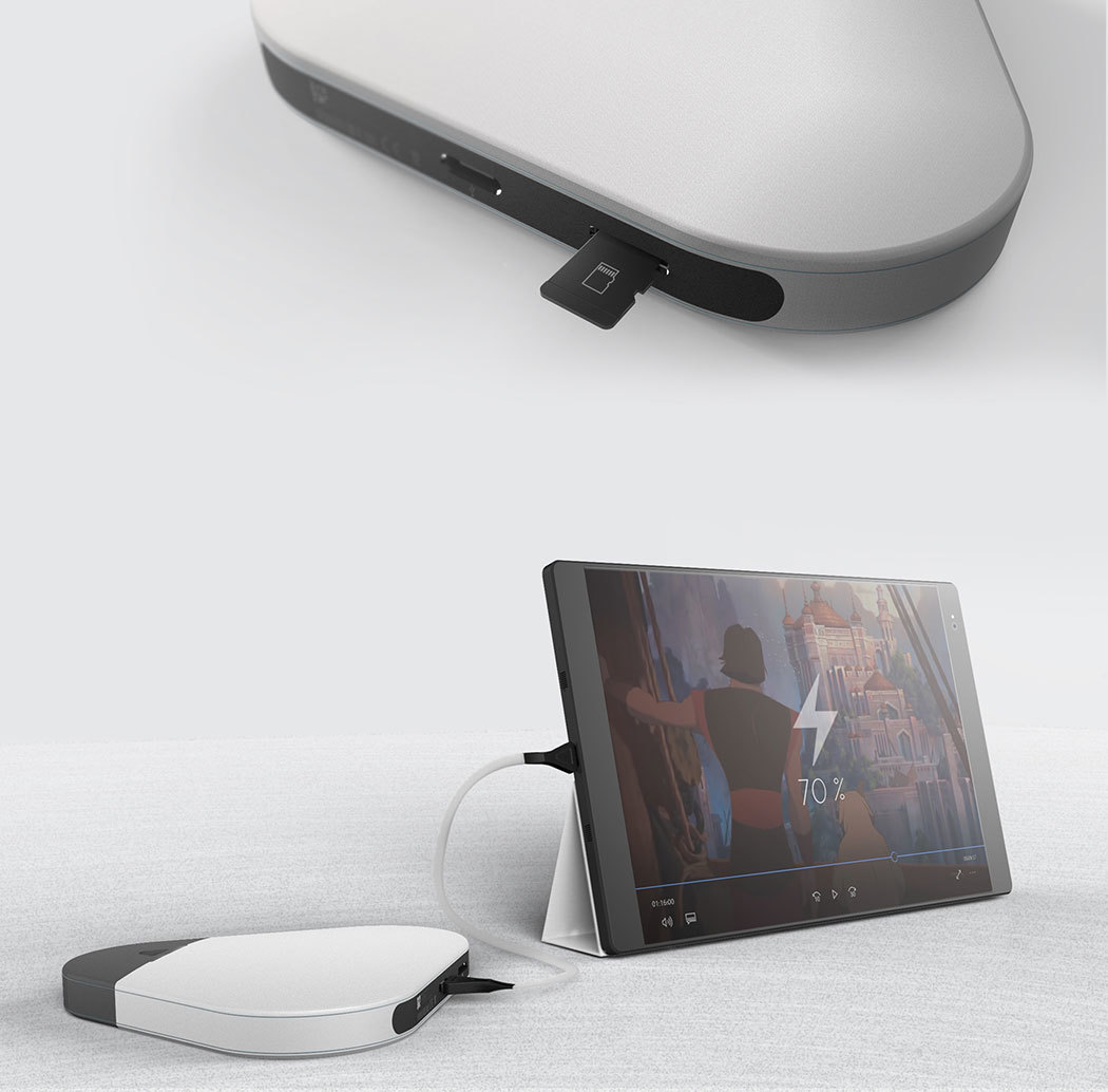 Portable，portable battery，data storage ，storage，Video storage，multi-function，