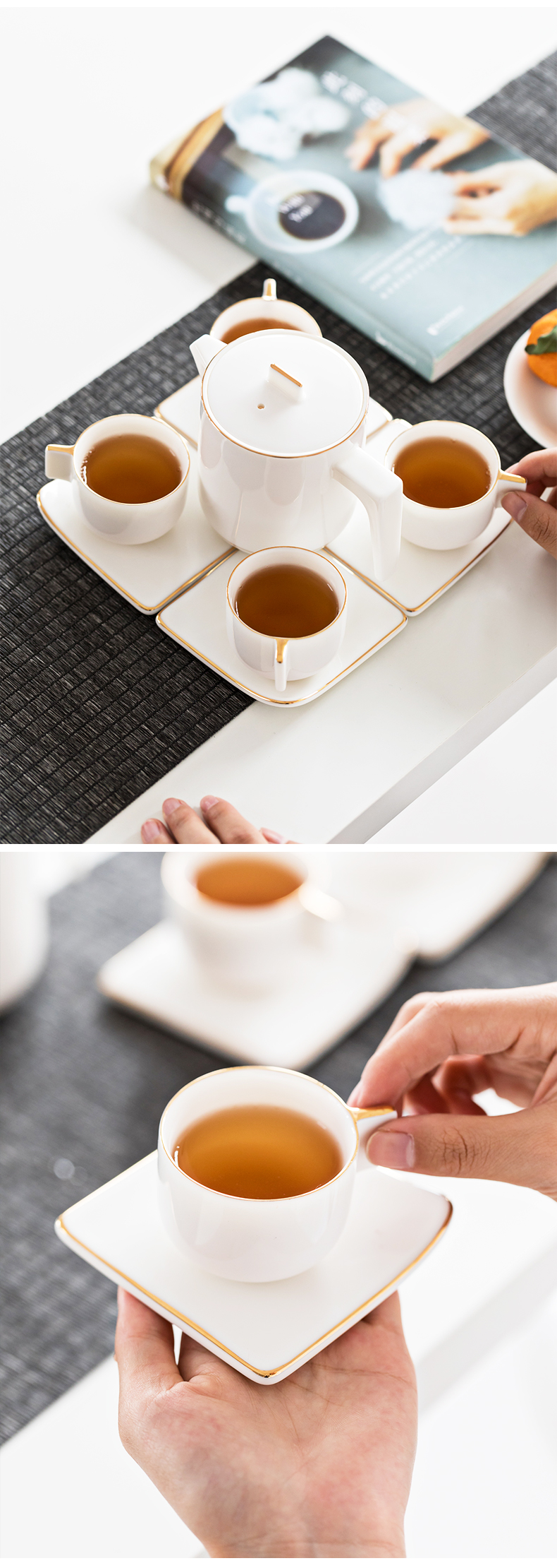 tea set，Light luxury，high-grade，tea，Cultural creation，