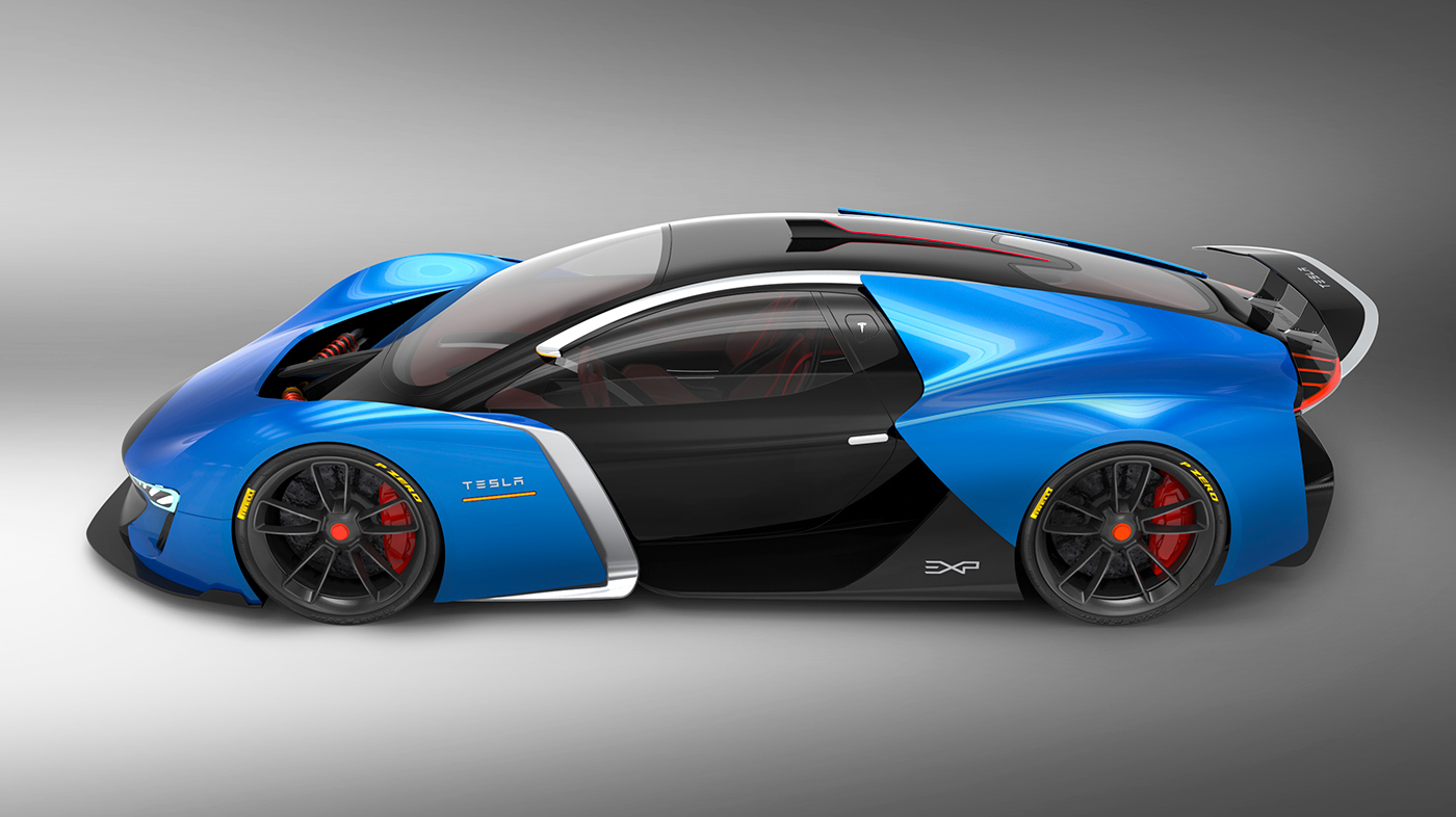 Tesla，racing，Exp model，conceptual design，