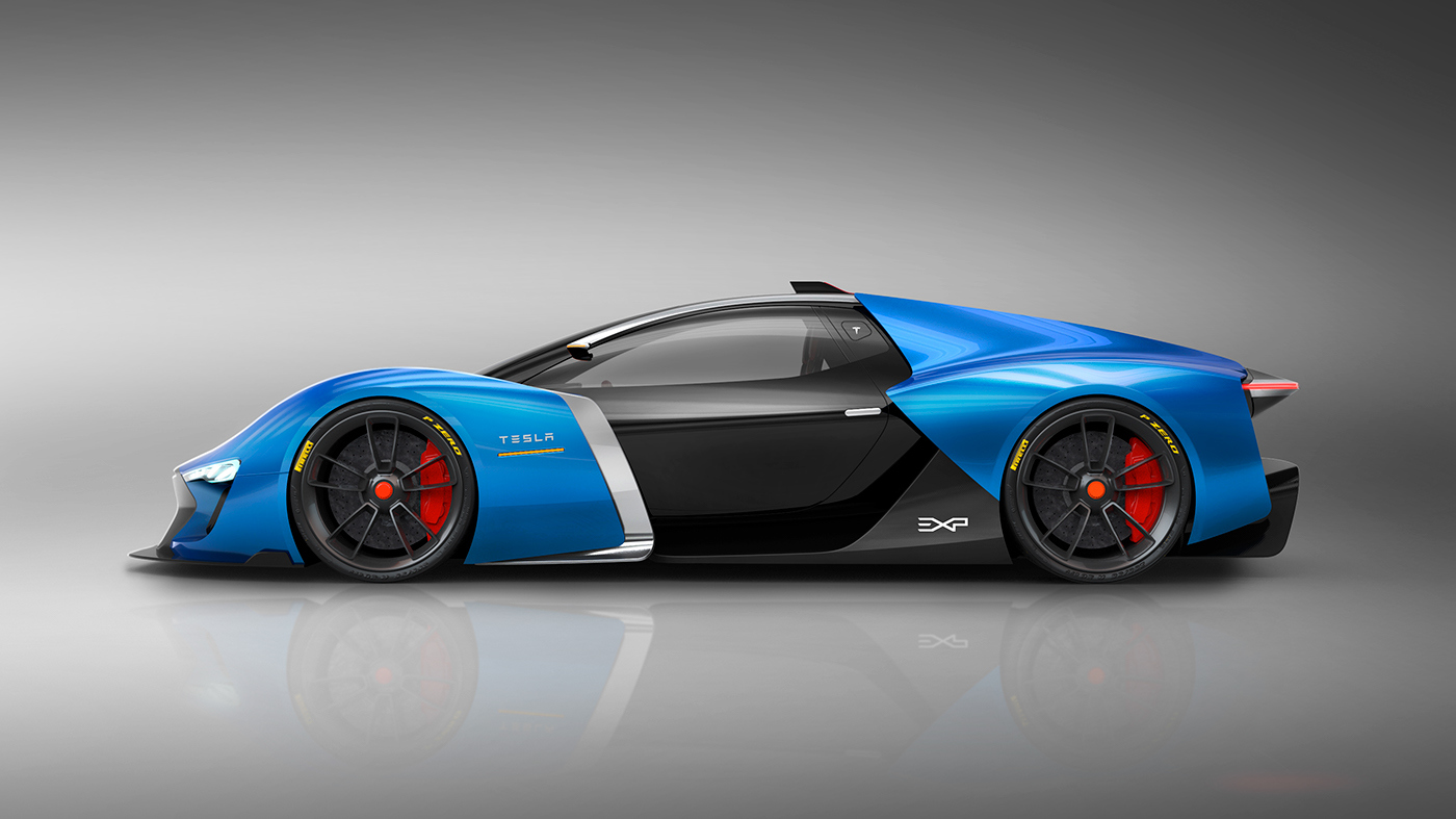 Tesla，racing，Exp model，conceptual design，