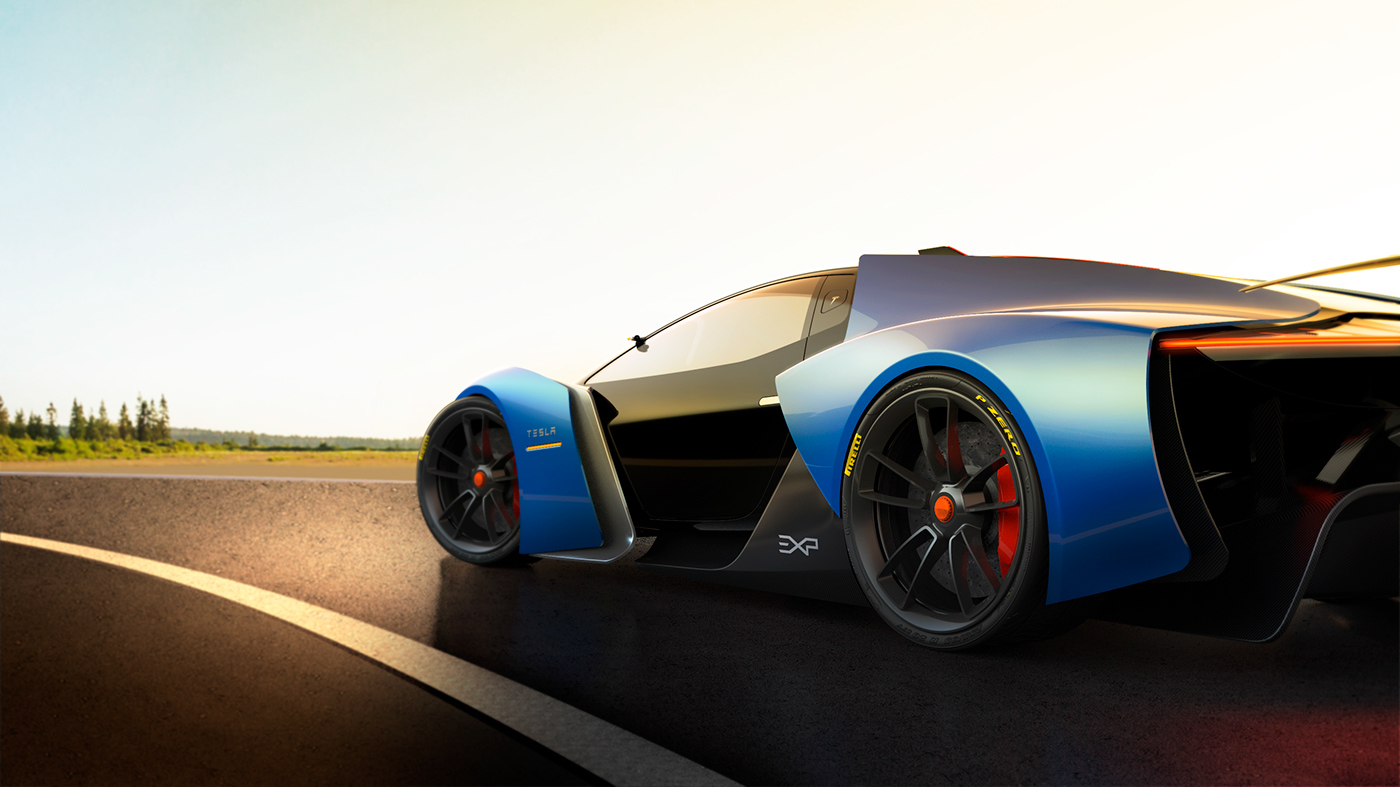 Tesla，racing，Exp model，conceptual design，
