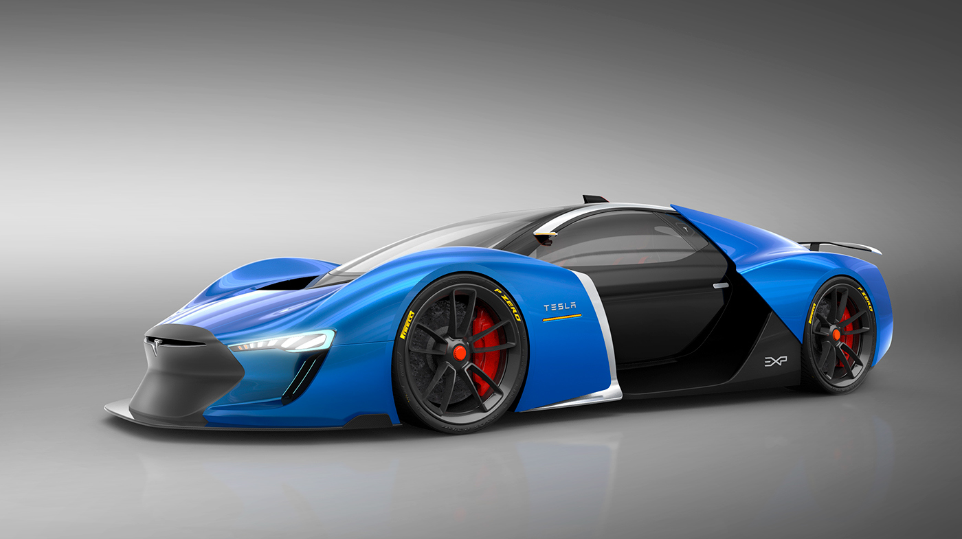 Tesla，racing，Exp model，conceptual design，