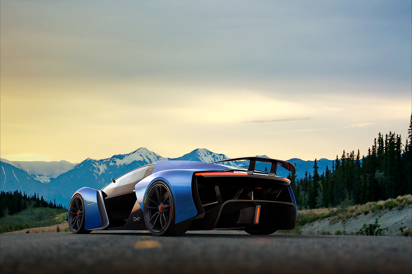 Tesla，racing，Exp model，conceptual design，