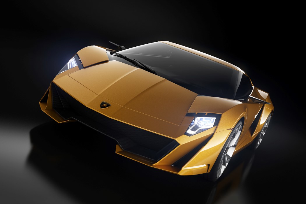 Sports car，Lamborghini，yellow，Cool，