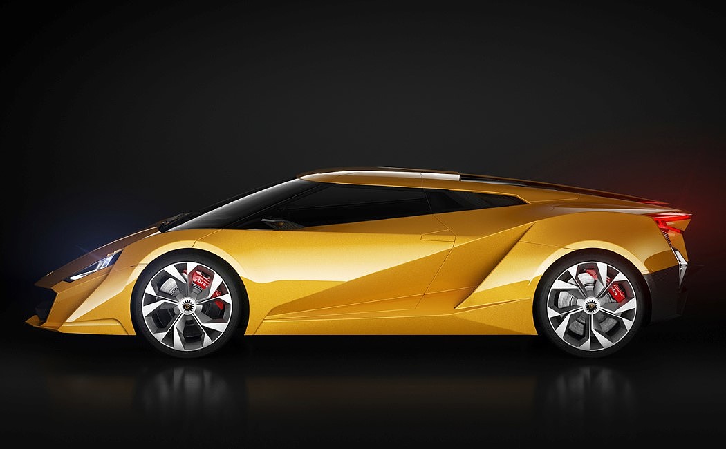 Sports car，Lamborghini，yellow，Cool，