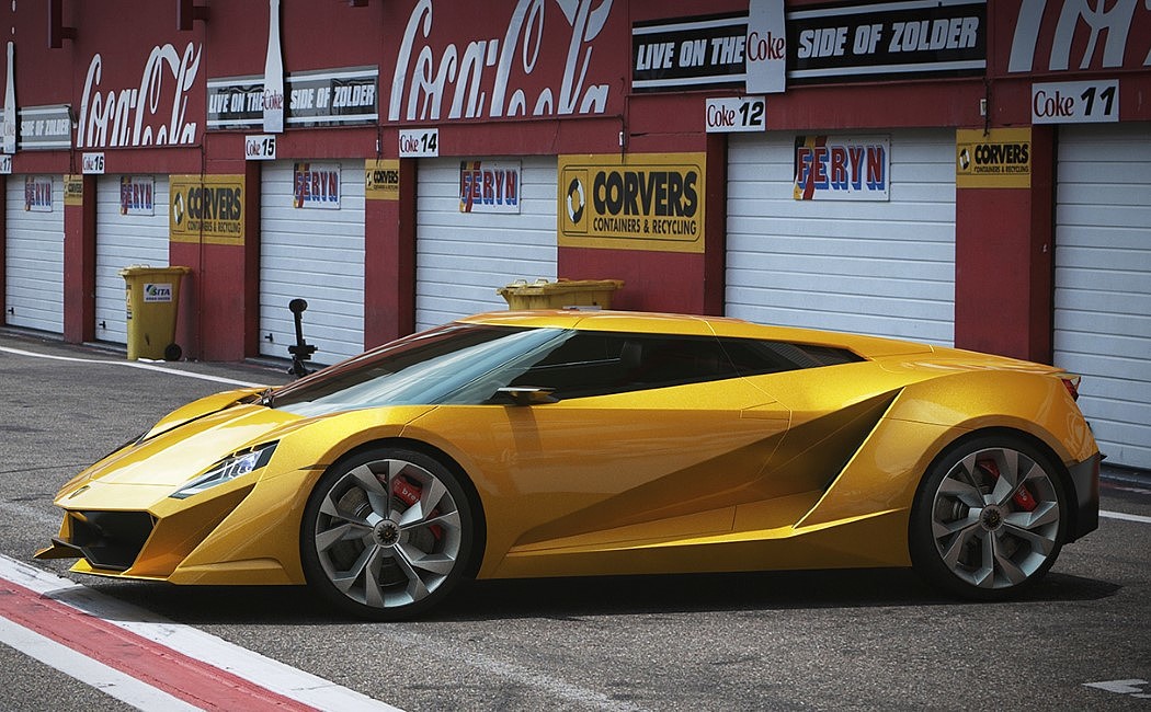 Sports car，Lamborghini，yellow，Cool，