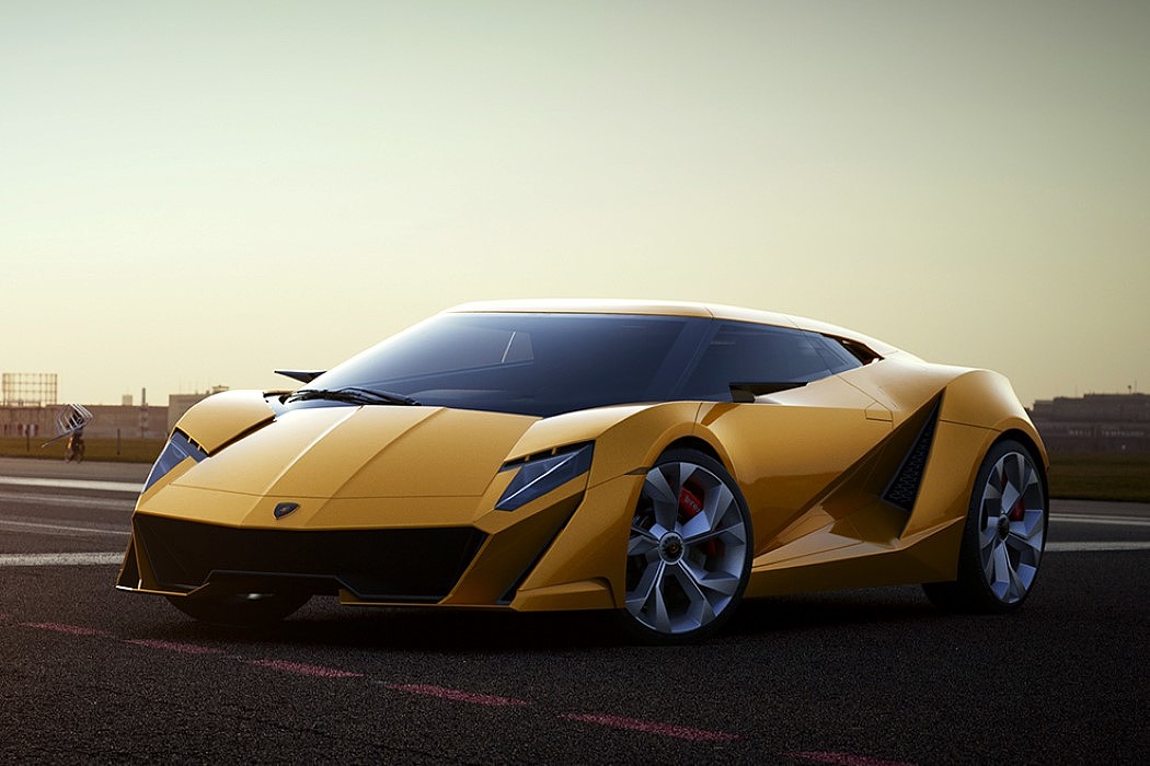 Sports car，Lamborghini，yellow，Cool，
