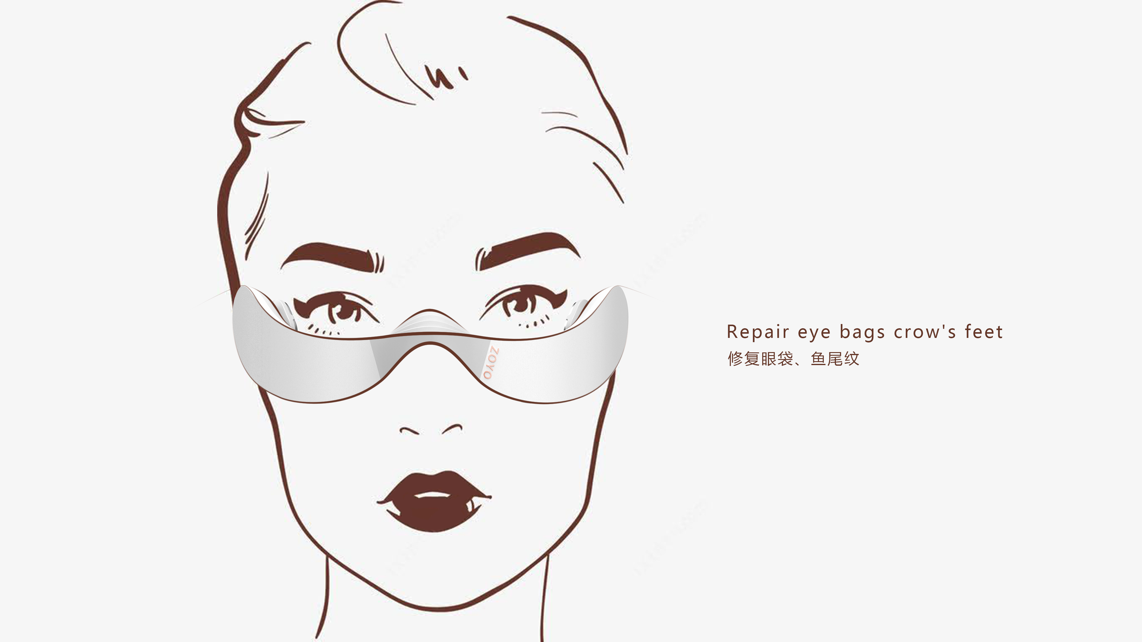 Eye massage instrument，cosmetic instrument，Facial care，Man machine design，product design，