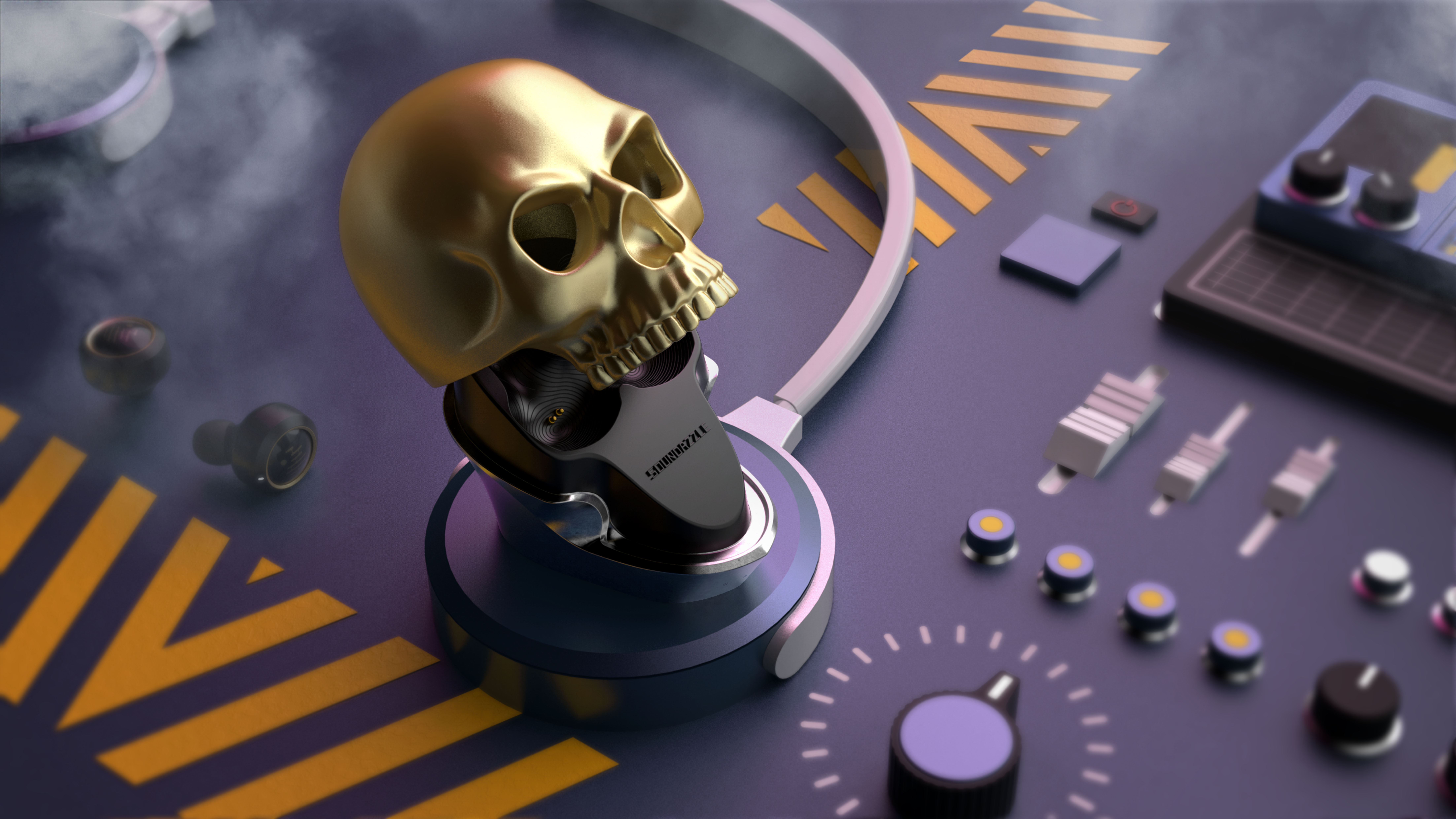 TWS, skull, earphone box, chaoku，