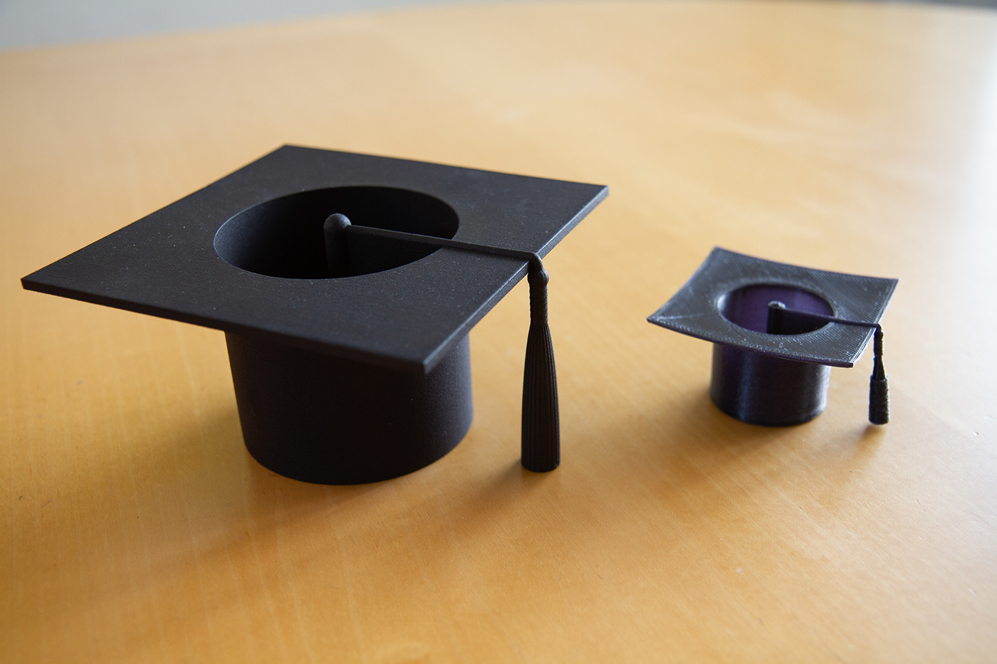 pen container，Graduation cap，black，3D printing，