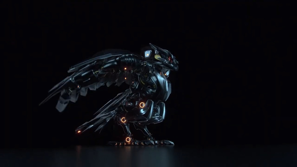 3D design，3d，Model，Owl robot，