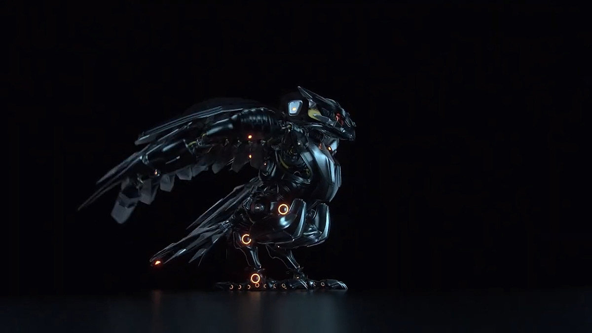 3D design，3d，Model，Owl robot，