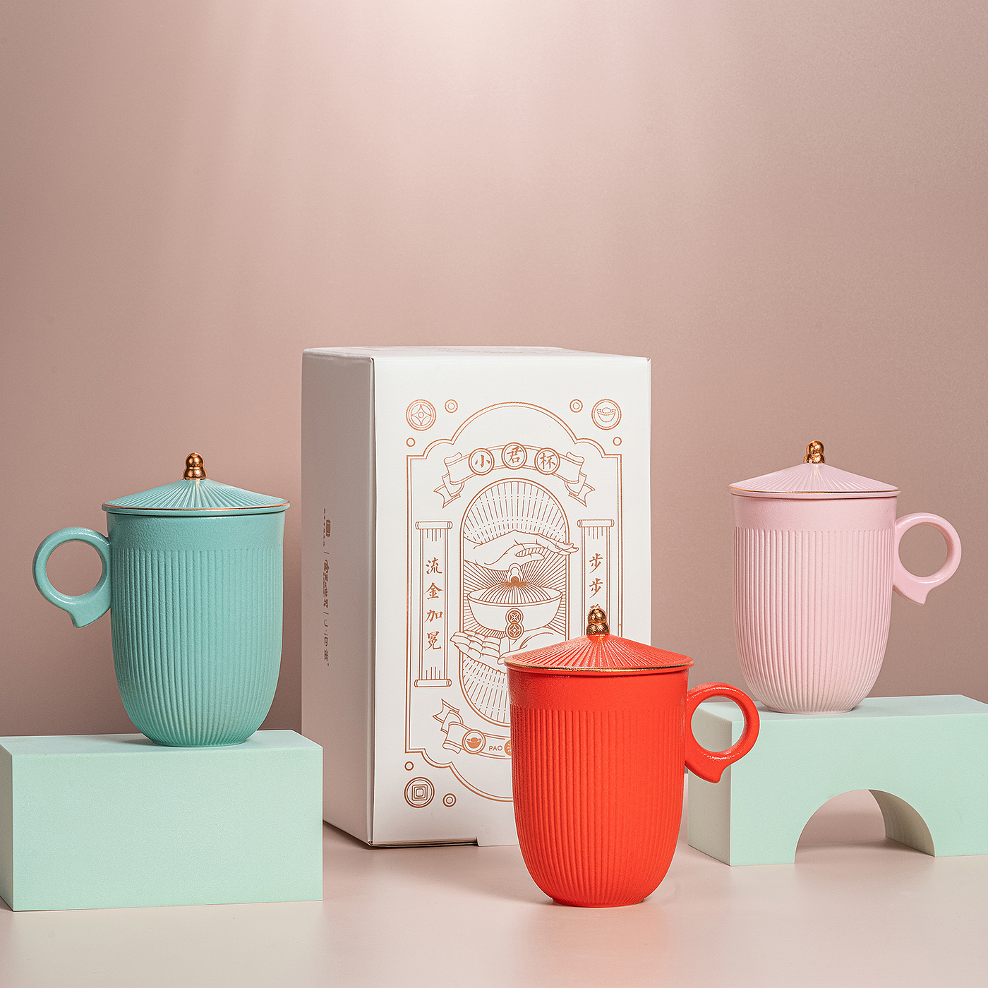 Small bubble egg，Mug，National tide，Brand design，packing design，Chinese style，