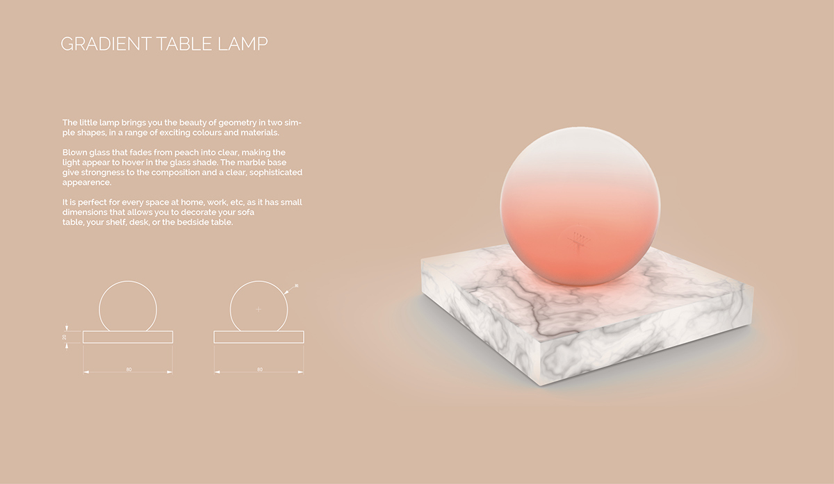 lamps and lanterns，Mellow，circular，Marble，crystal，Home appliance design，