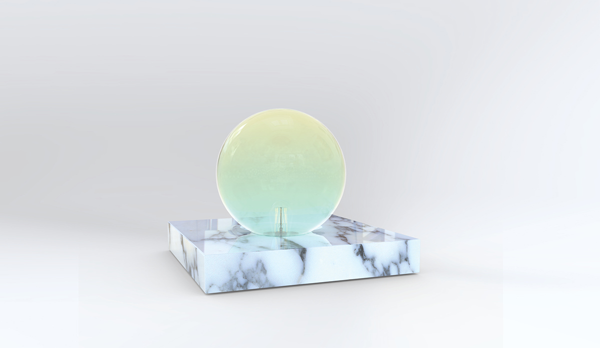 lamps and lanterns，Mellow，circular，Marble，crystal，Home appliance design，