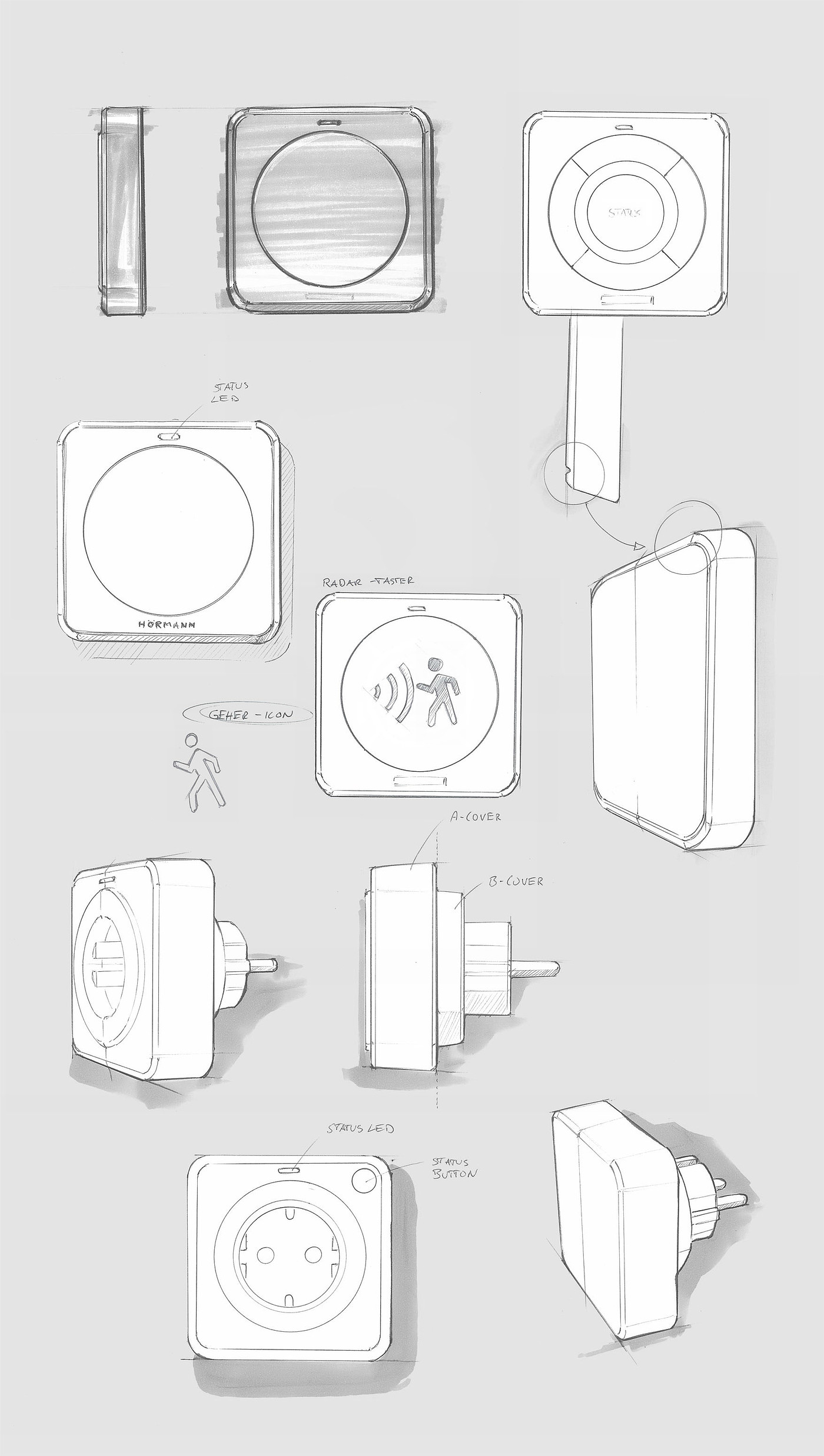 switch，Socket，Horman, Germany，brand，multi-function，industrial design，