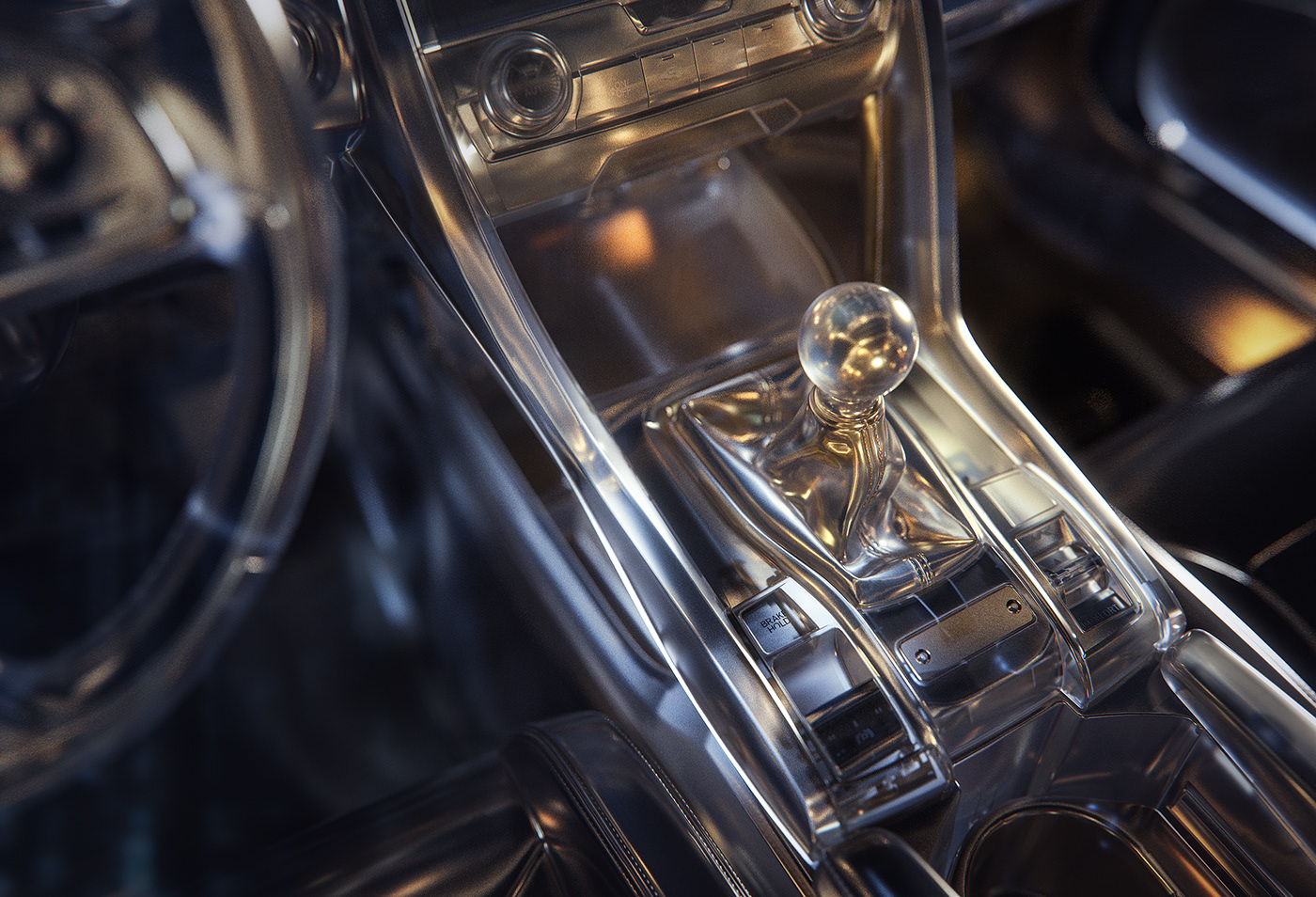 cgi，Car interior，X-ray effect，Under the hood，