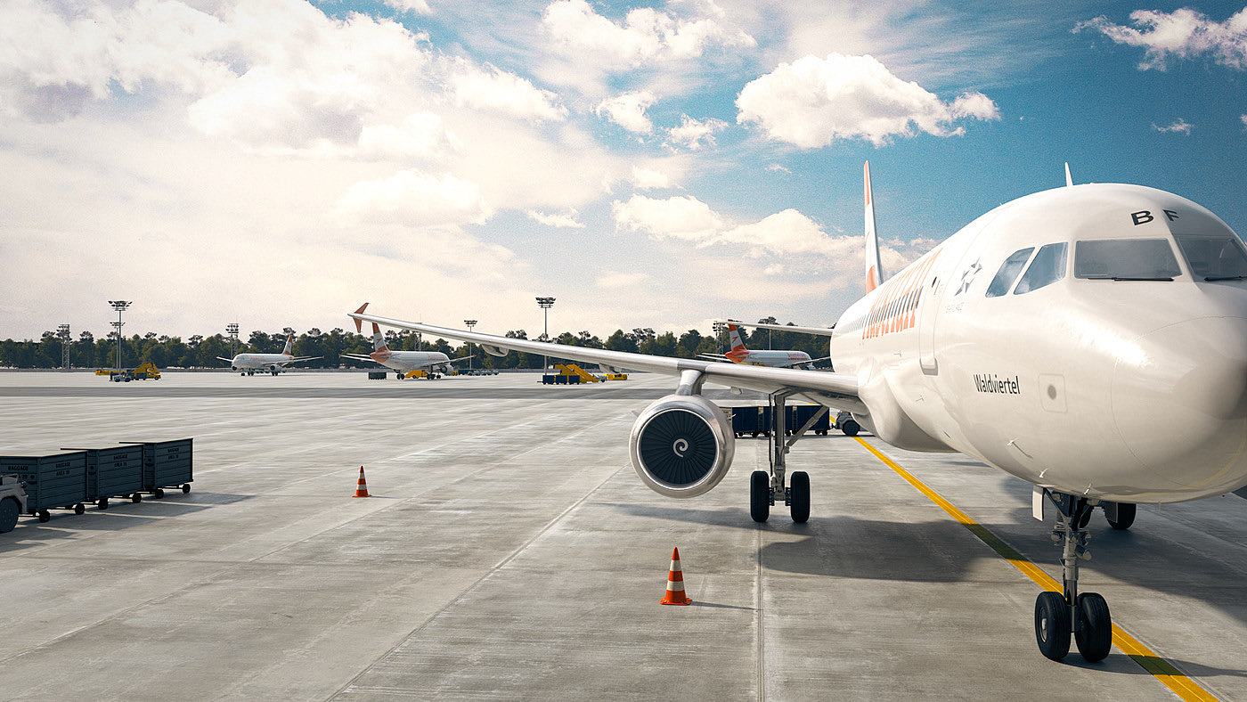 Render，aircraft，aviation，Austria，