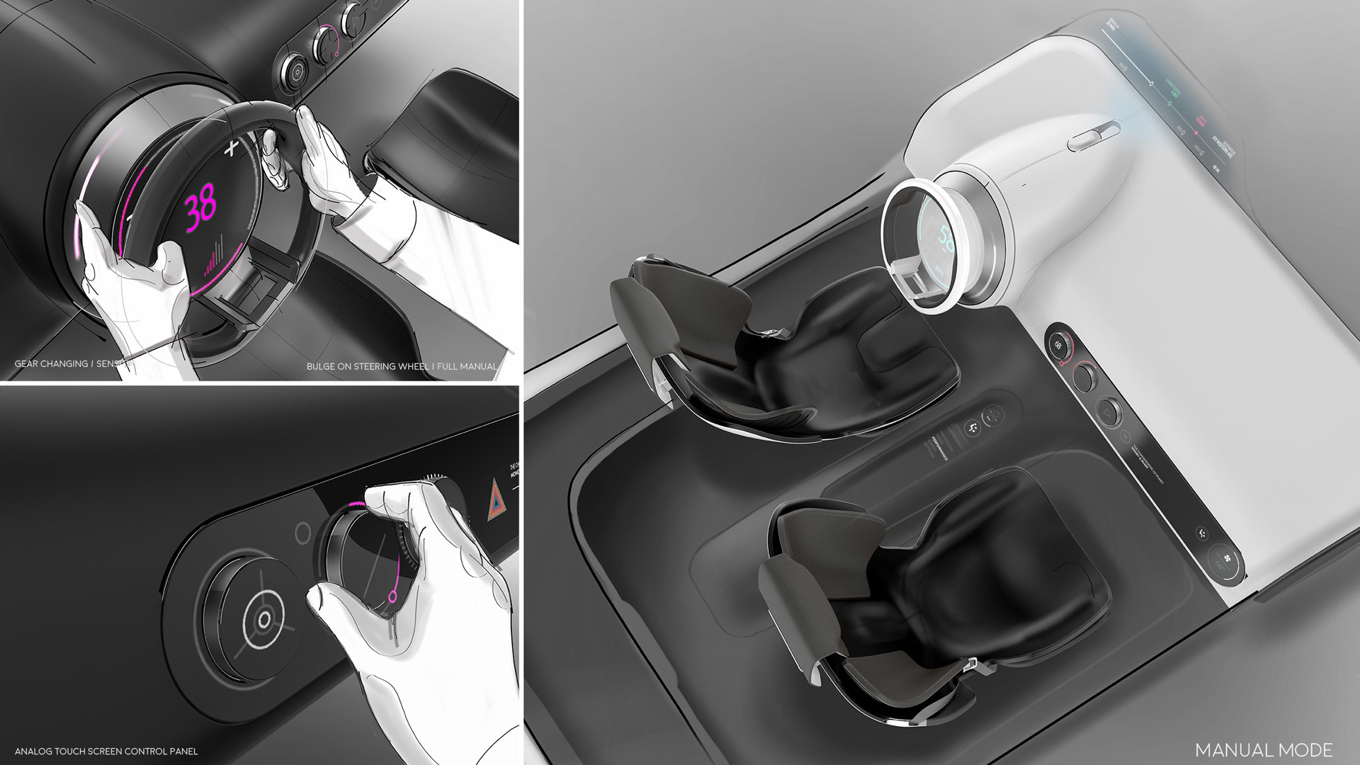 Automobile design，conceptual design，hommization，Automotive interior，Dynamic sensing，Meshing transmission，