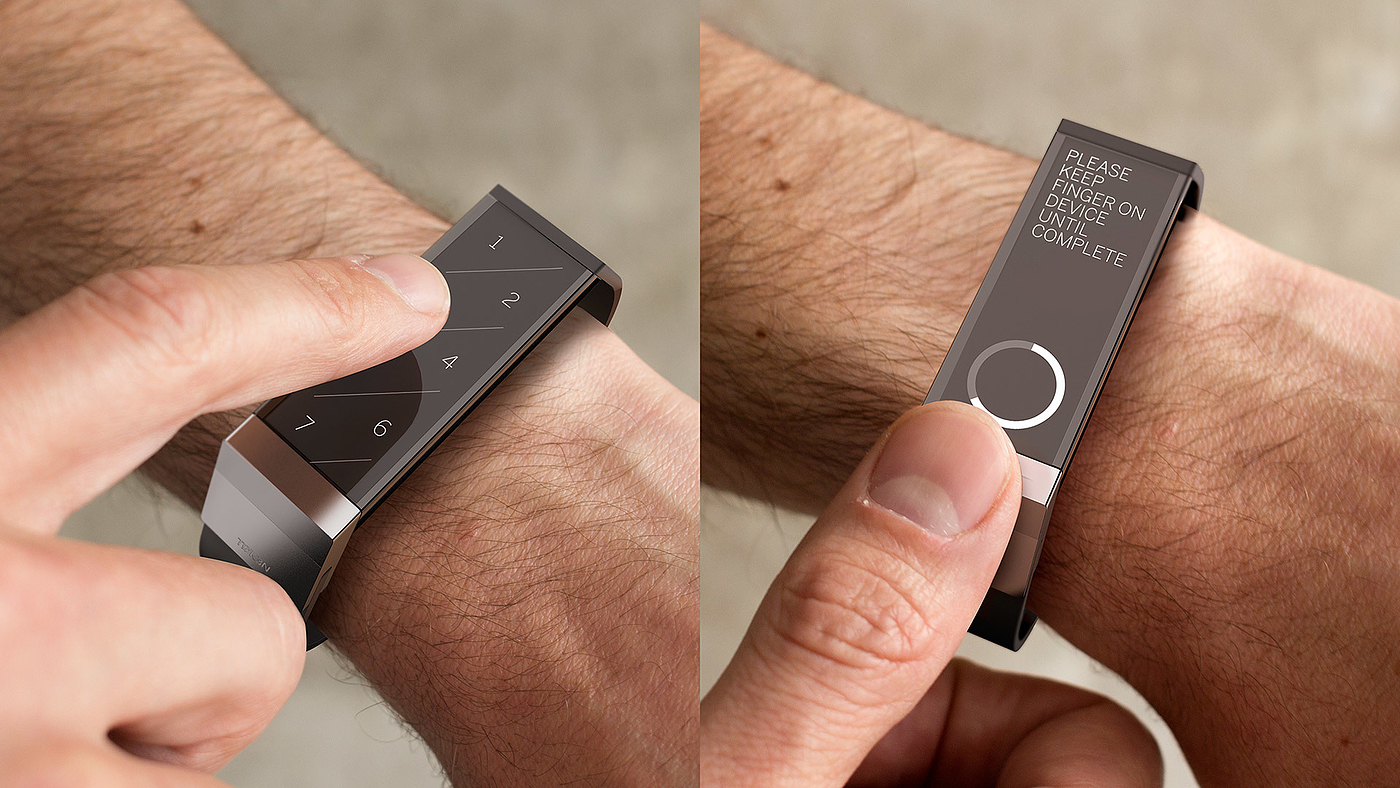 token，wallet，wrist，Wristwatch，security，concise，intelligence，fingerprint identification，industrial design，