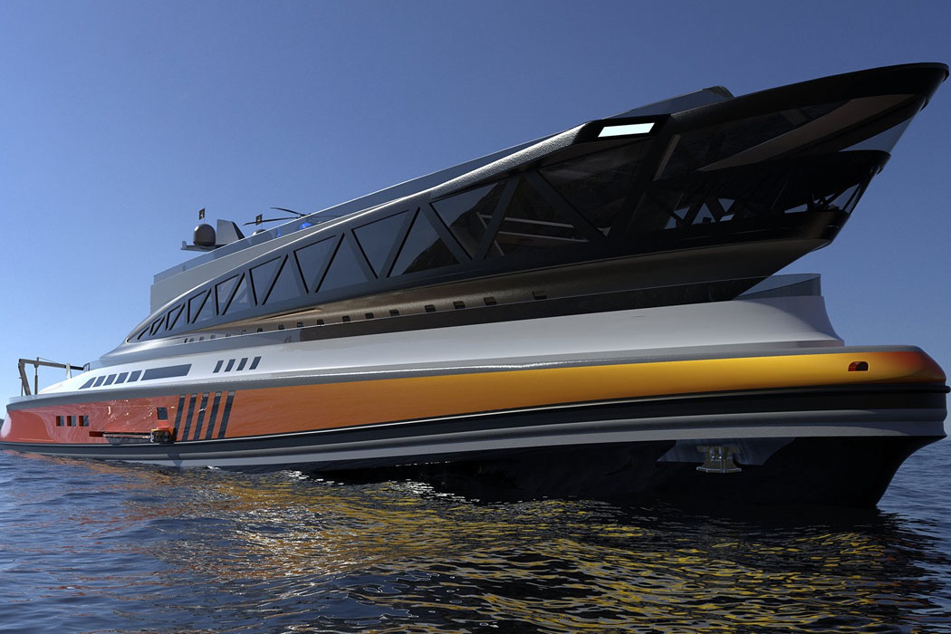 Prodigium，Shark shape，30 meter yacht，