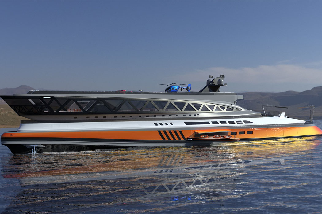 Prodigium，Shark shape，30 meter yacht，